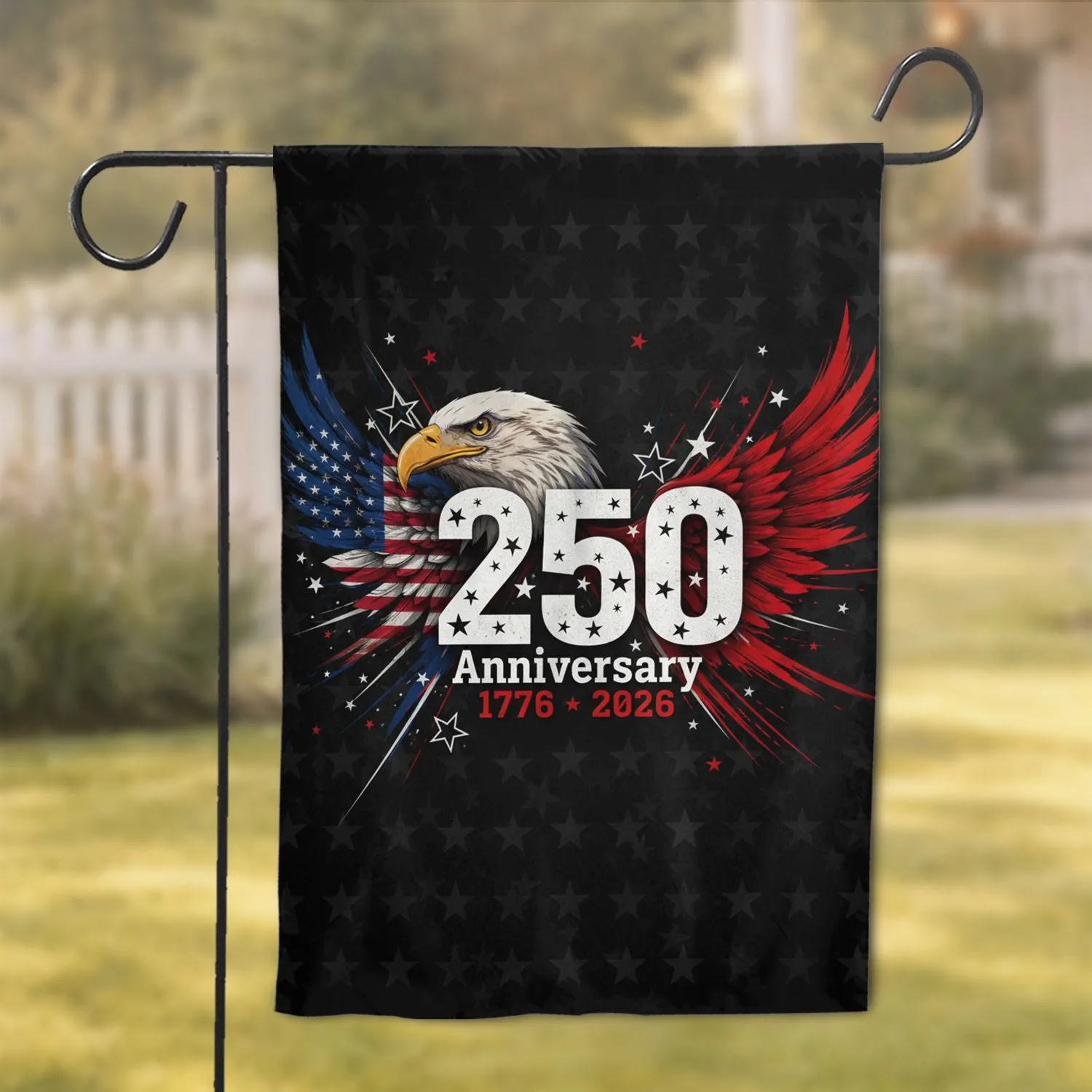Bald Eagle American Flag 250th Anniversary 1776-2026 - Patriot Gift Garden Flag - 1
