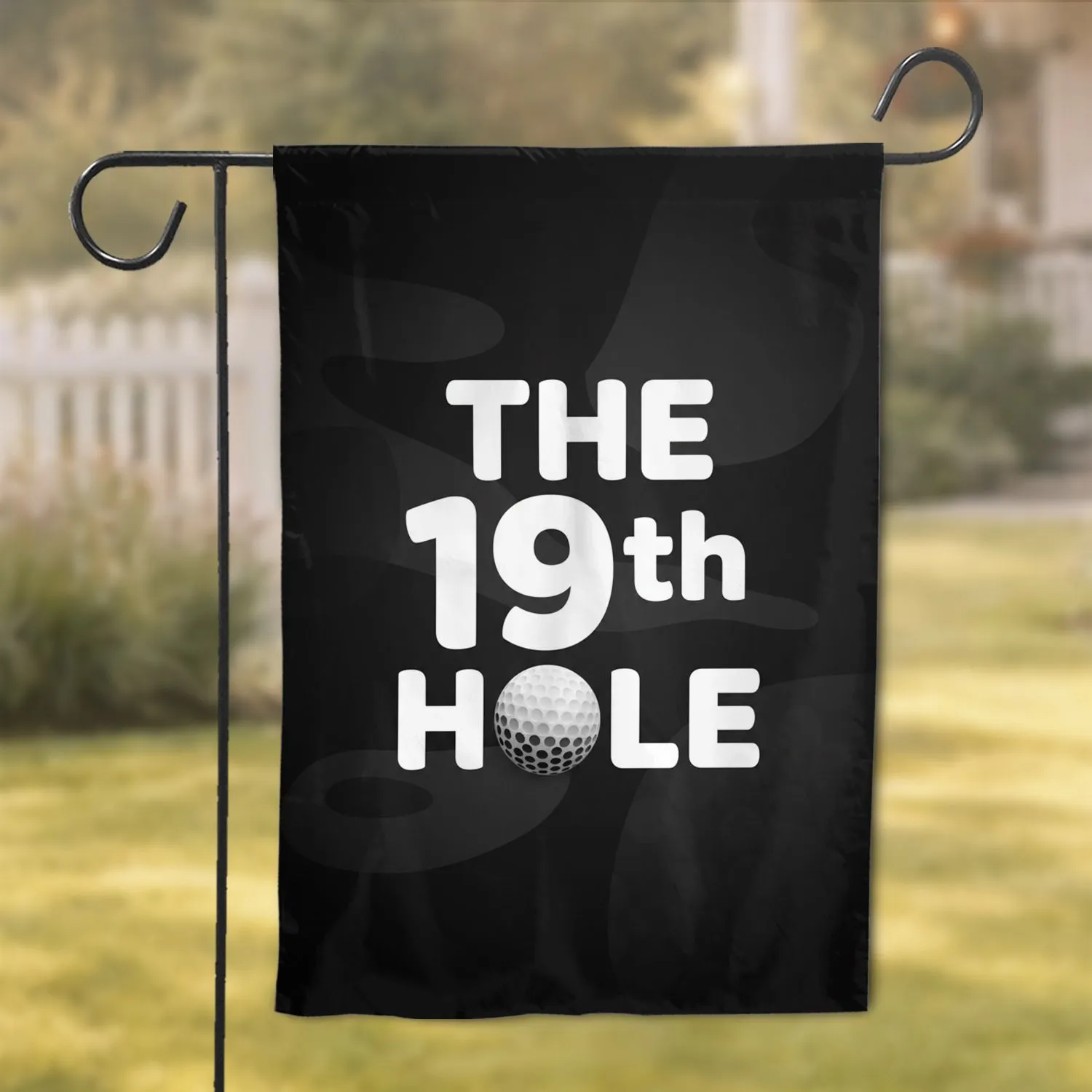 The 19th Hole Golf Ball - Golf Enthusiast Man Cave Decor Gift for Golfer Garden Flag - 1