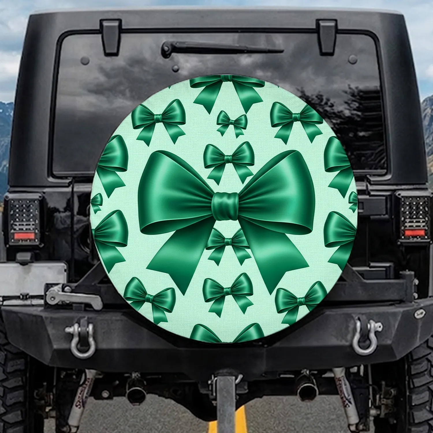 Scattered Satin Ribbon Bows - Celebration Home Decor Gift Spare Tire Cover - 1