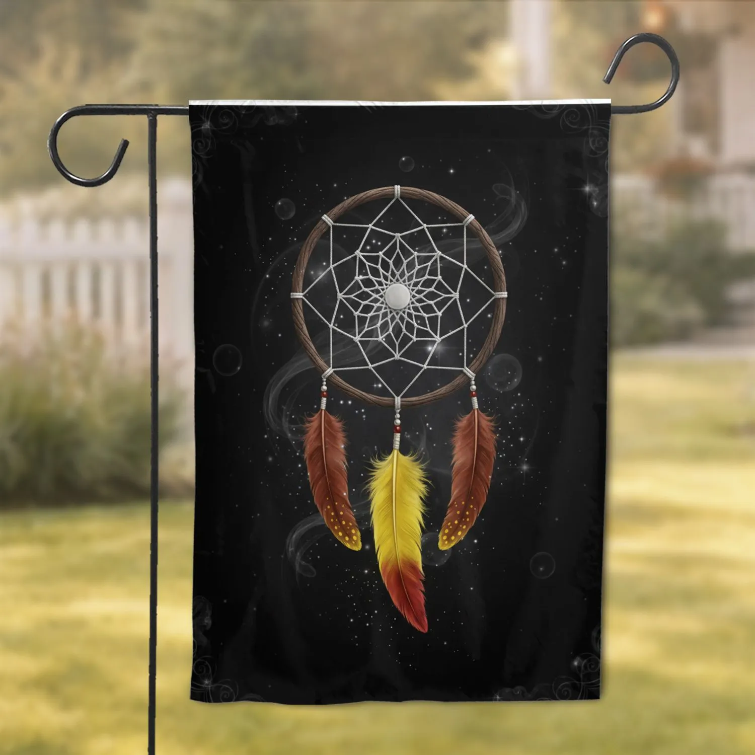 Dreamcatcher Feathers Spirit Lights - Contemplative Spiritual Home Decor Garden Flag - 1