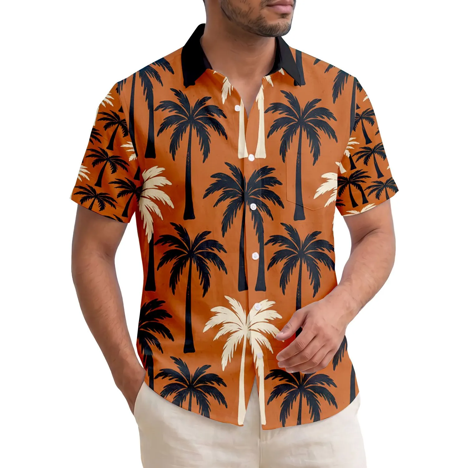 Palm Trees Fronds Trunk Tropical - Everyday Island Living Hawaiian Shirt - 1