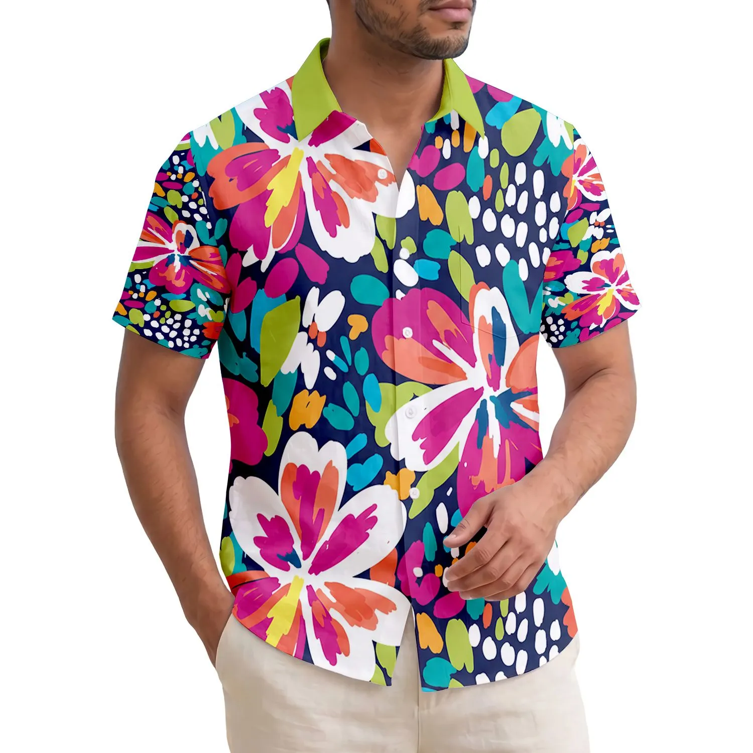 Abstract Tropical Foliage Floral Forms - Tropical Paradise Vacation Gift Hawaiian Shirt - 1