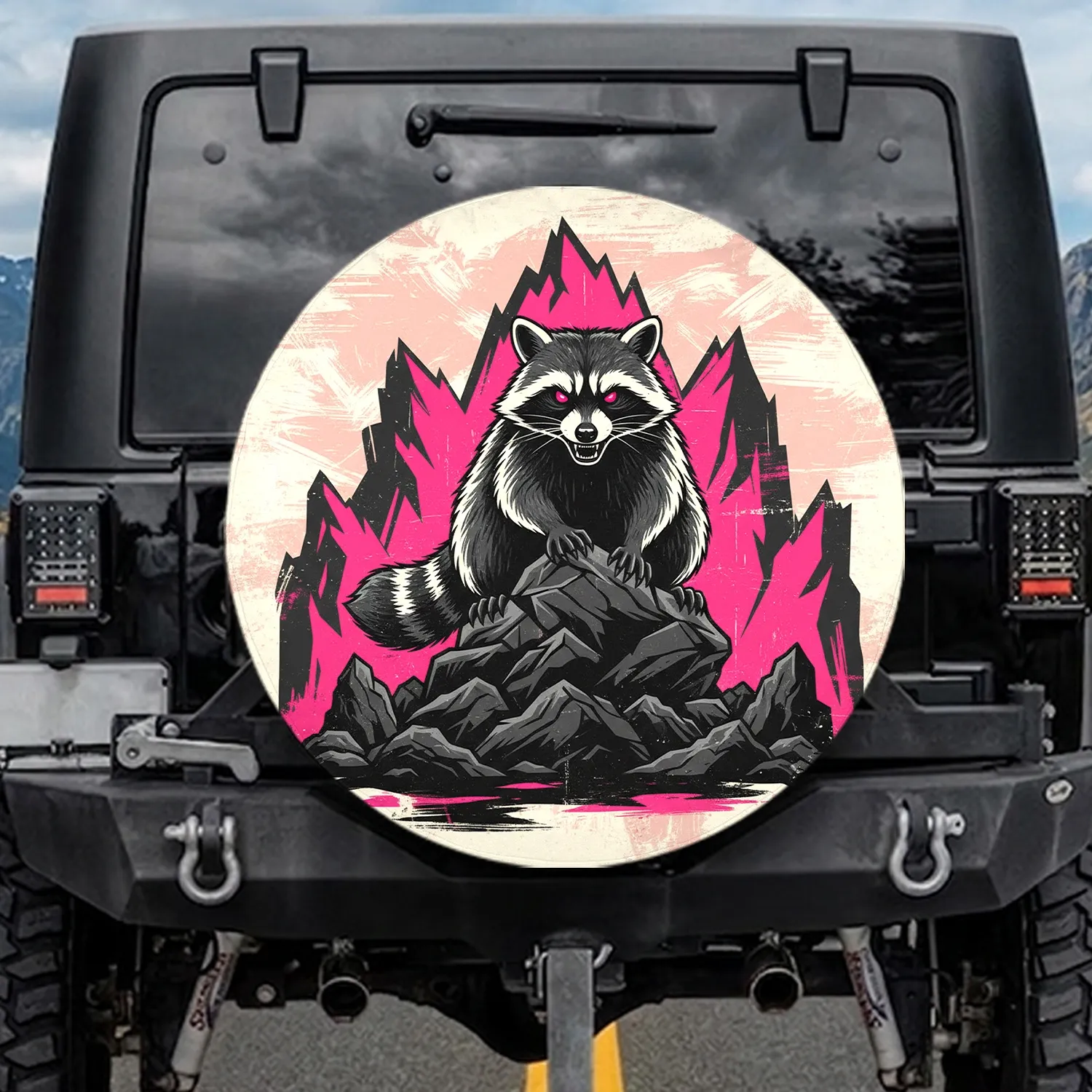 Raccoon Mountain Rock Formation - Wildlife Nature Explorer Gift Spare Tire Cover - 1