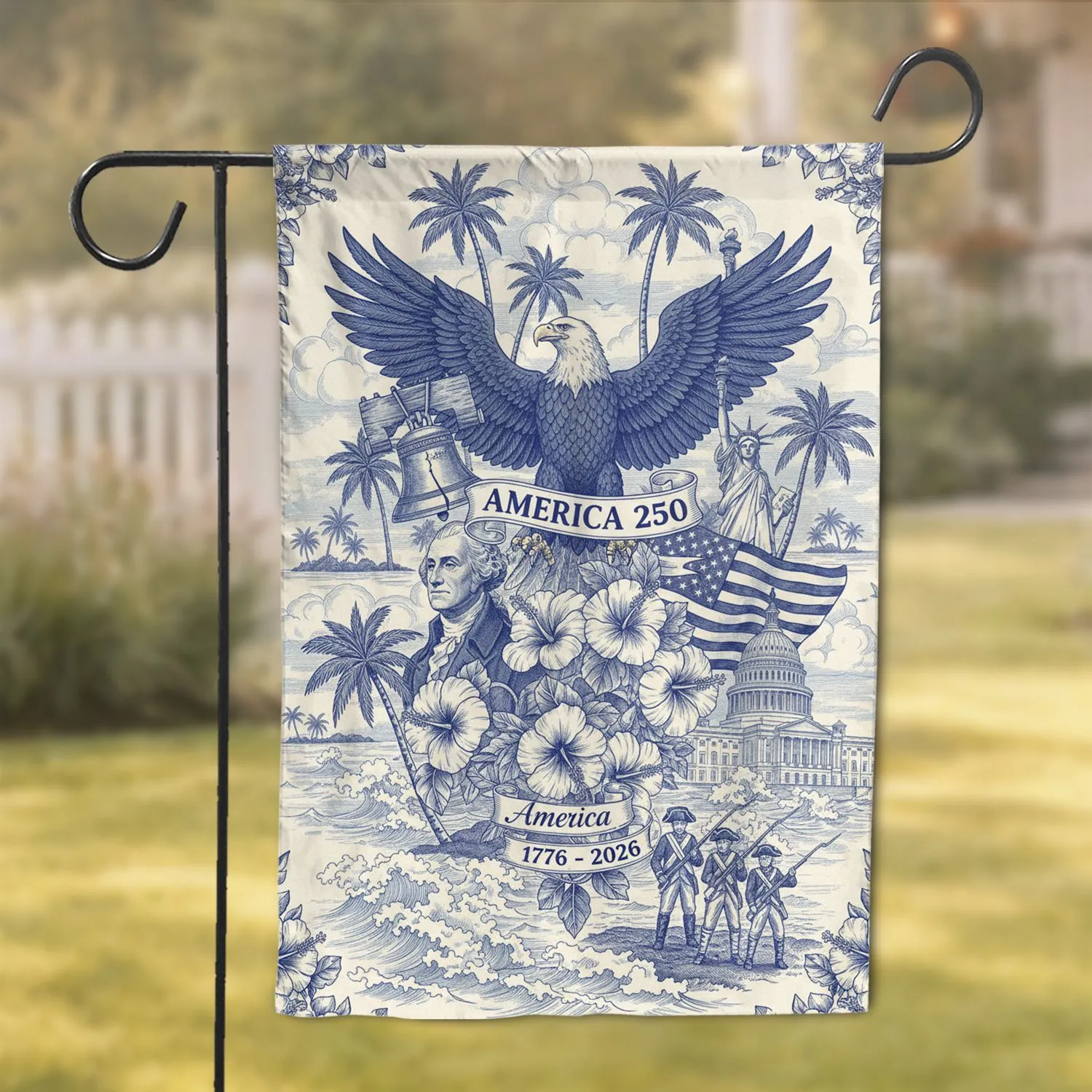 Bald Eagle American Flag 1776-2026 - USA 250th Anniversary Independence Day Garden Flag - 1
