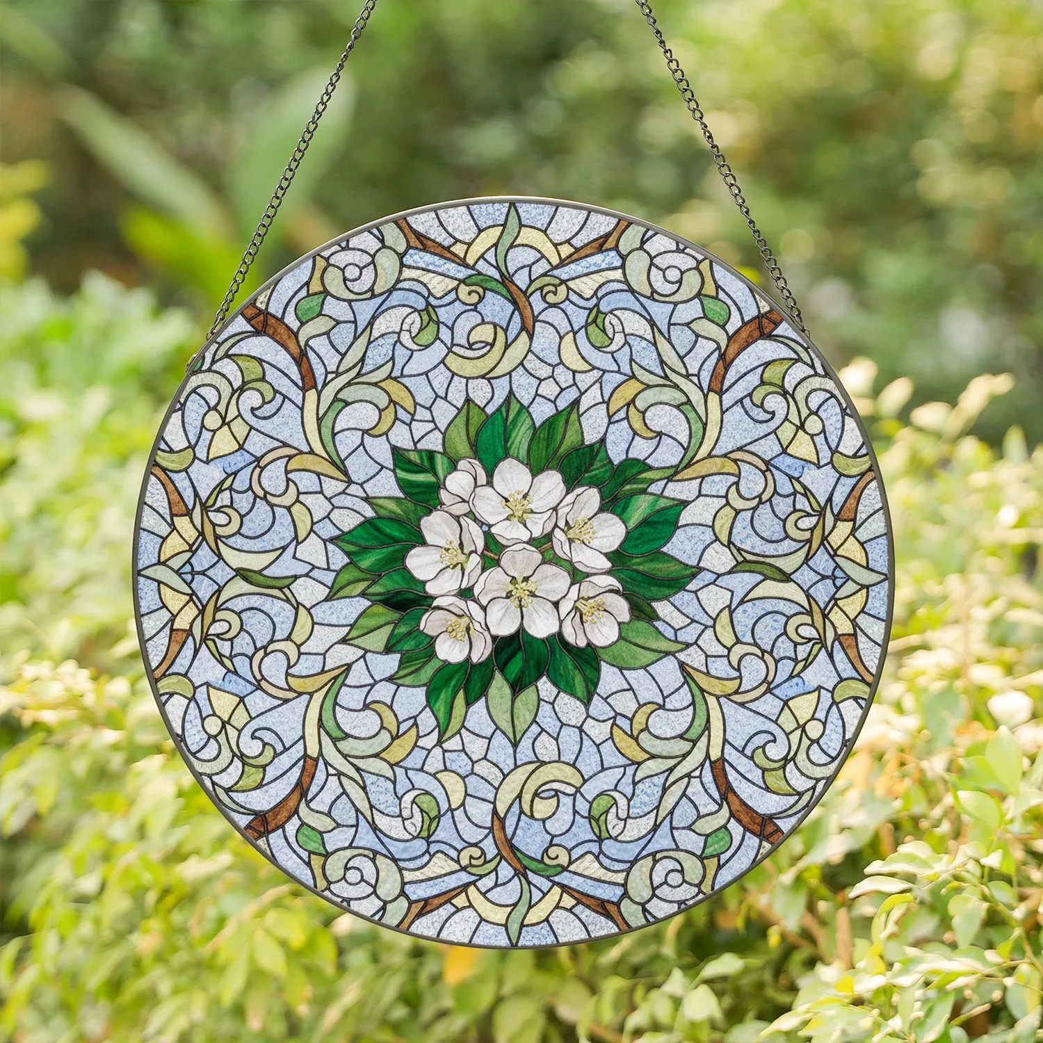Apple Blossoms Floral - Spring Decor Gift for Garden Lover Stained Glass Suncatcher - 1