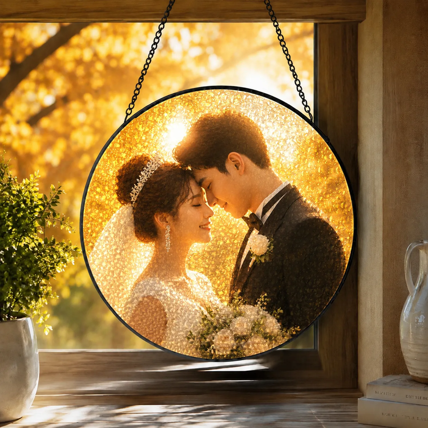 Custom Suncatcher – A Meaningful Gift for Mom & Grandma on Mother's Day, Christmas, Anniversary or Wedding - 1