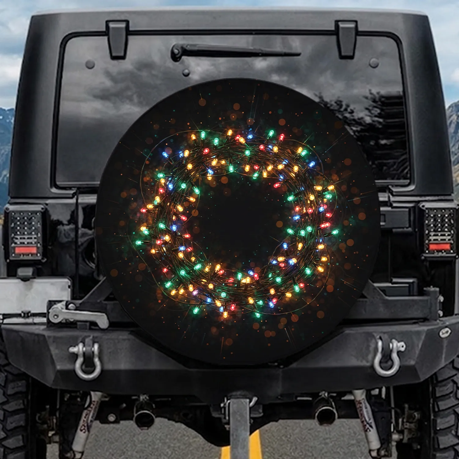 Luminous Fairy Lights Bokeh Circles - Sparkling Home Decor Gift Spare Tire Cover - 1