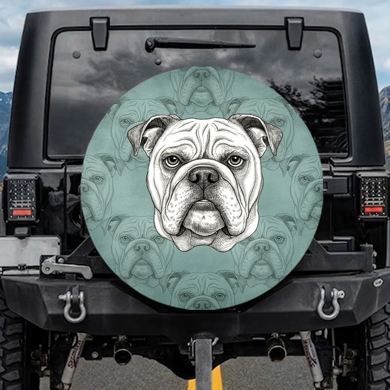 English Bulldog Canine Companion - Dog Lover Gift Spare Tire Cover - 1