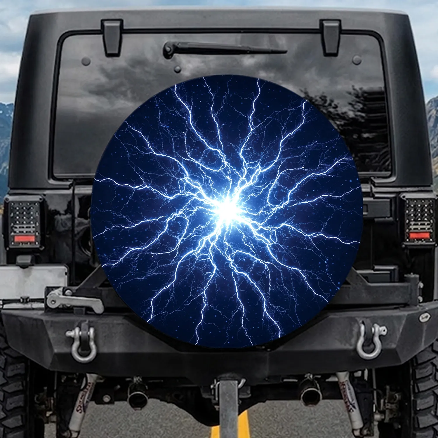 Electrical Energy Burst Lightning - Travel Essentials Spare Tire Cover - 1