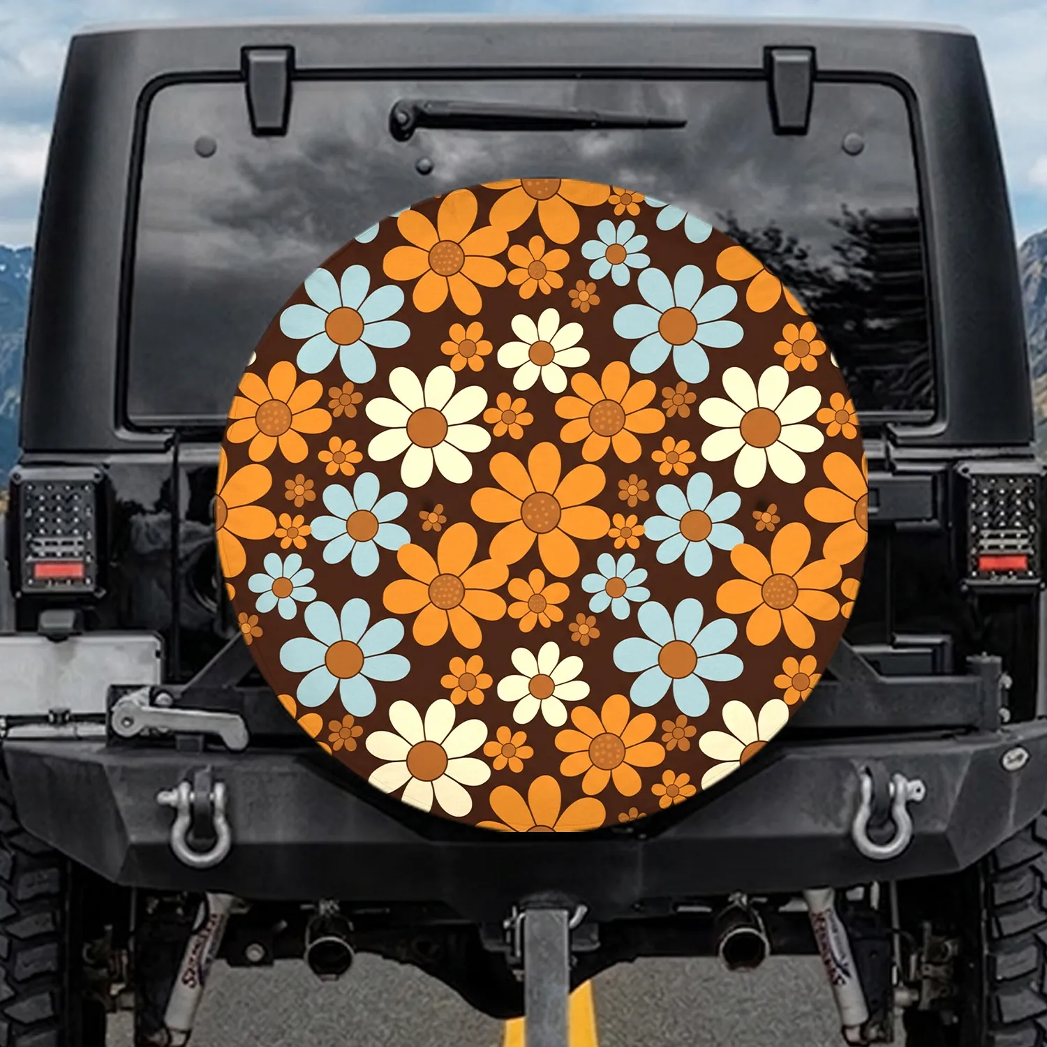 Daisy Blossom Garden Tapestry - Home Decor Gift for Garden Lover Spare Tire Cover - 1
