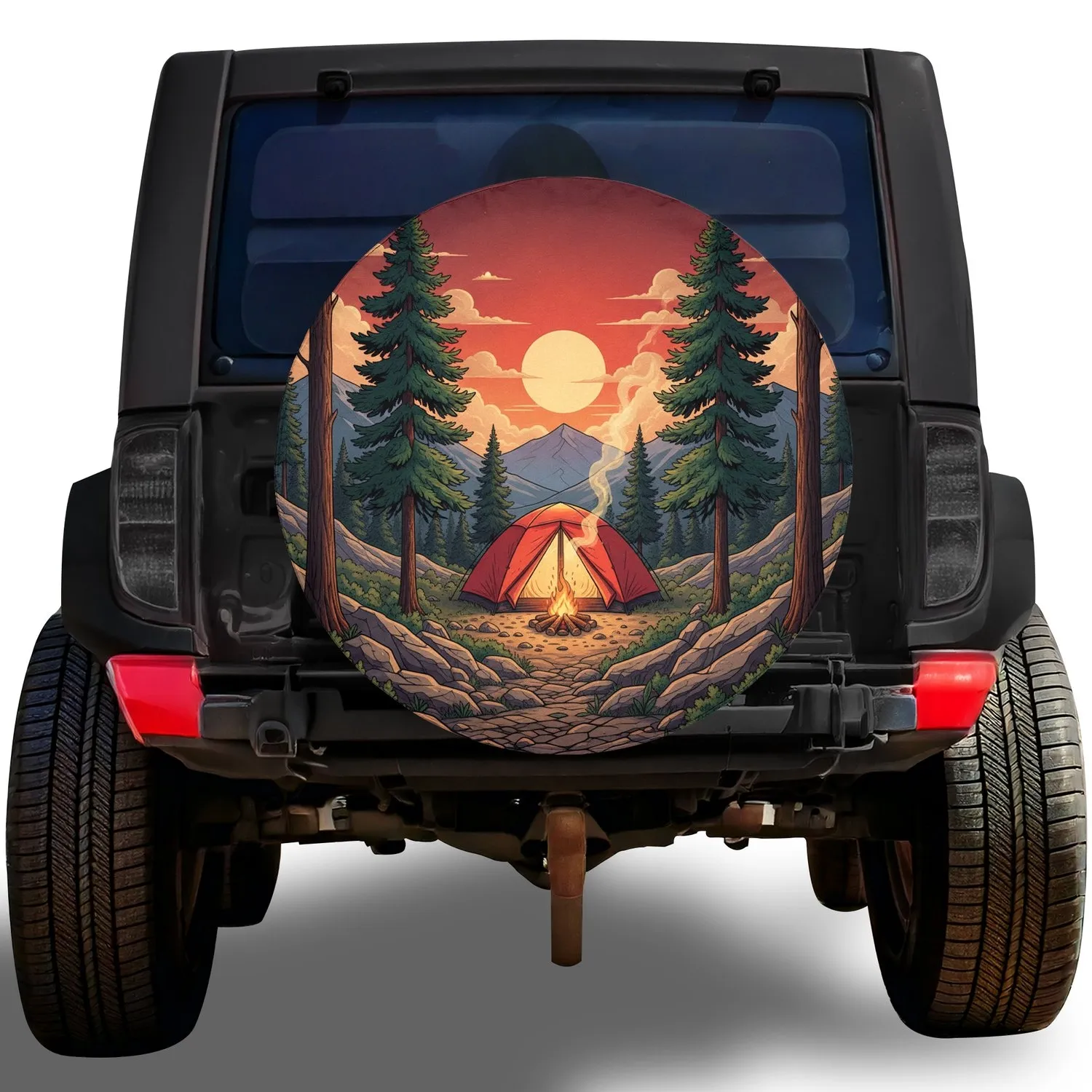 CAMPING SCENERY Spare Tire Cover - 1