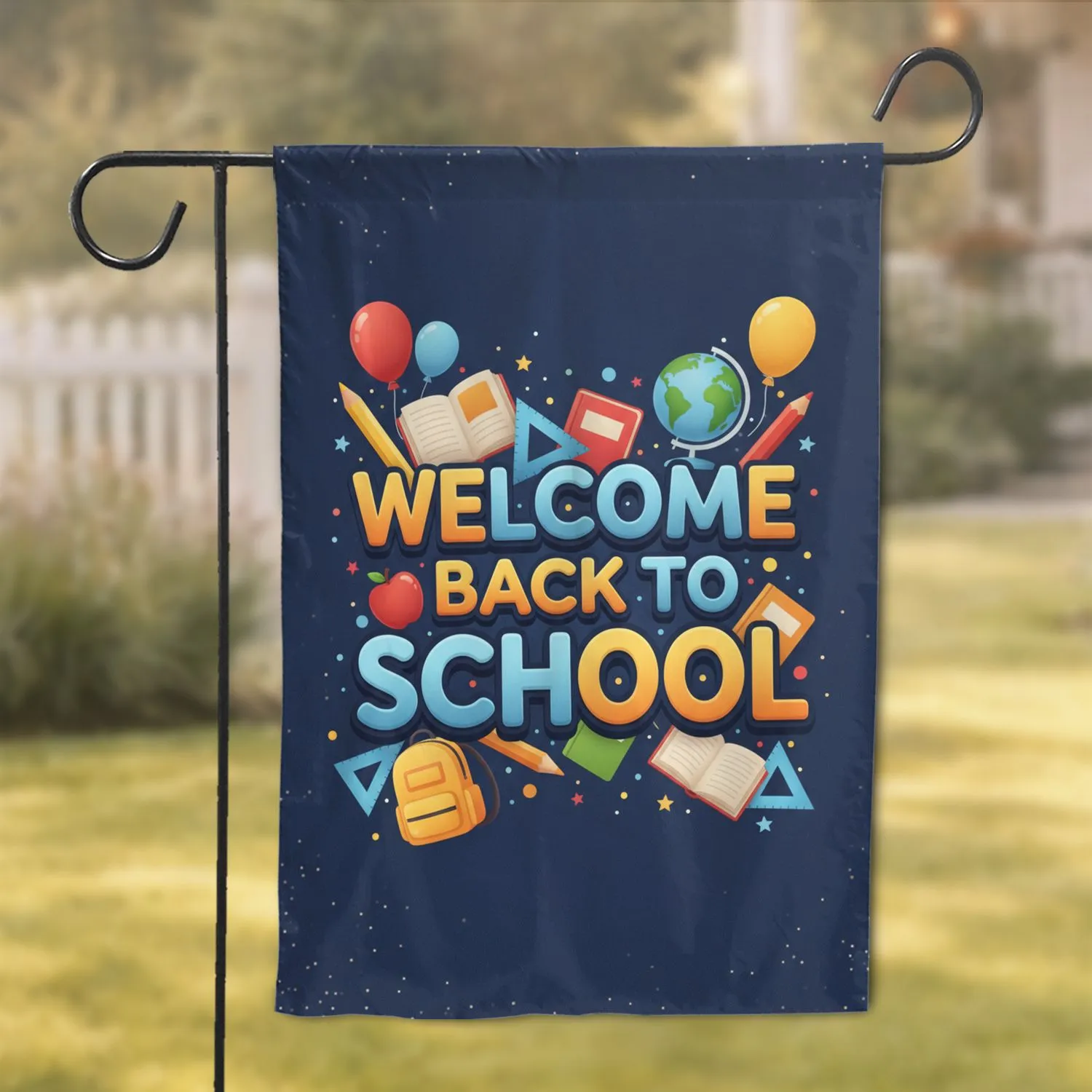 Welcome Back to School Academic Items - First Day of School Gift for Students Garden Flag - 1