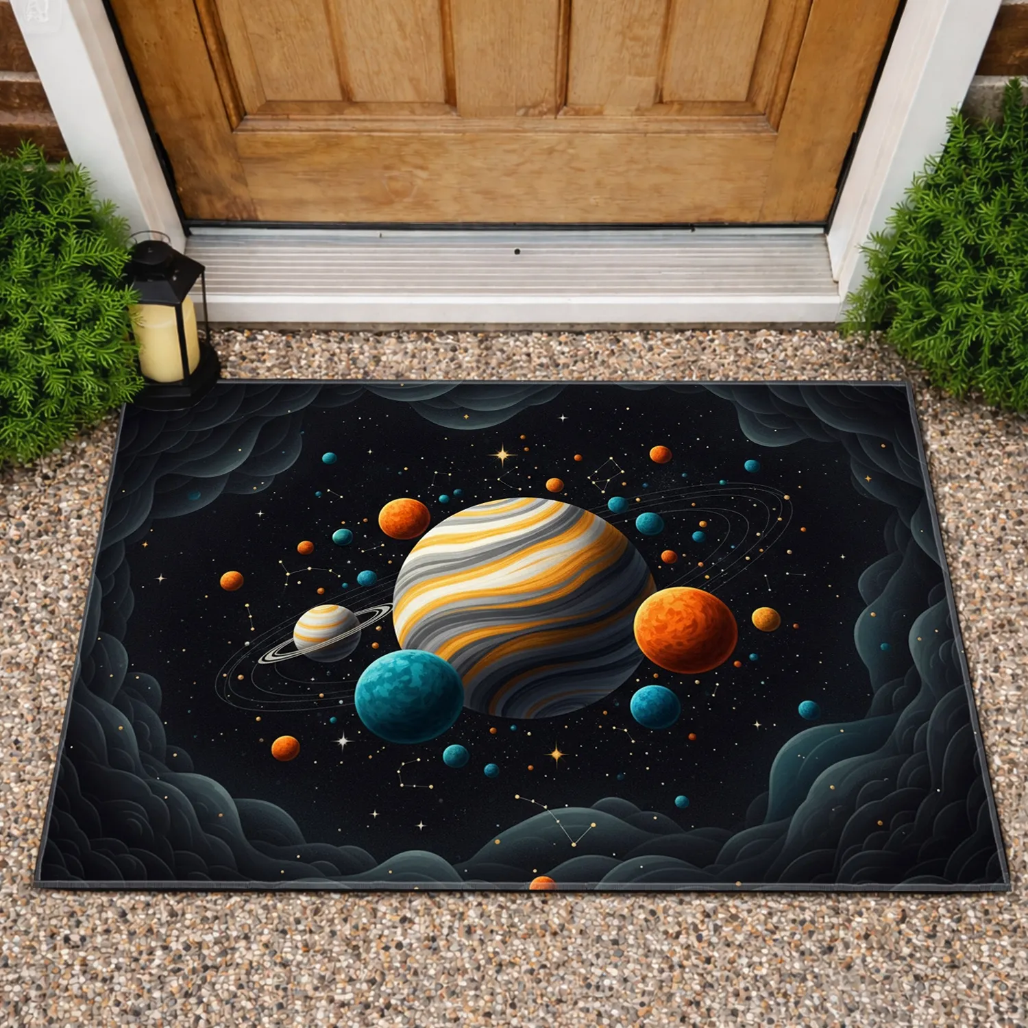 Planets Stars Constellations - Home Decor Gift for Astronomy Lover Doormat - 1