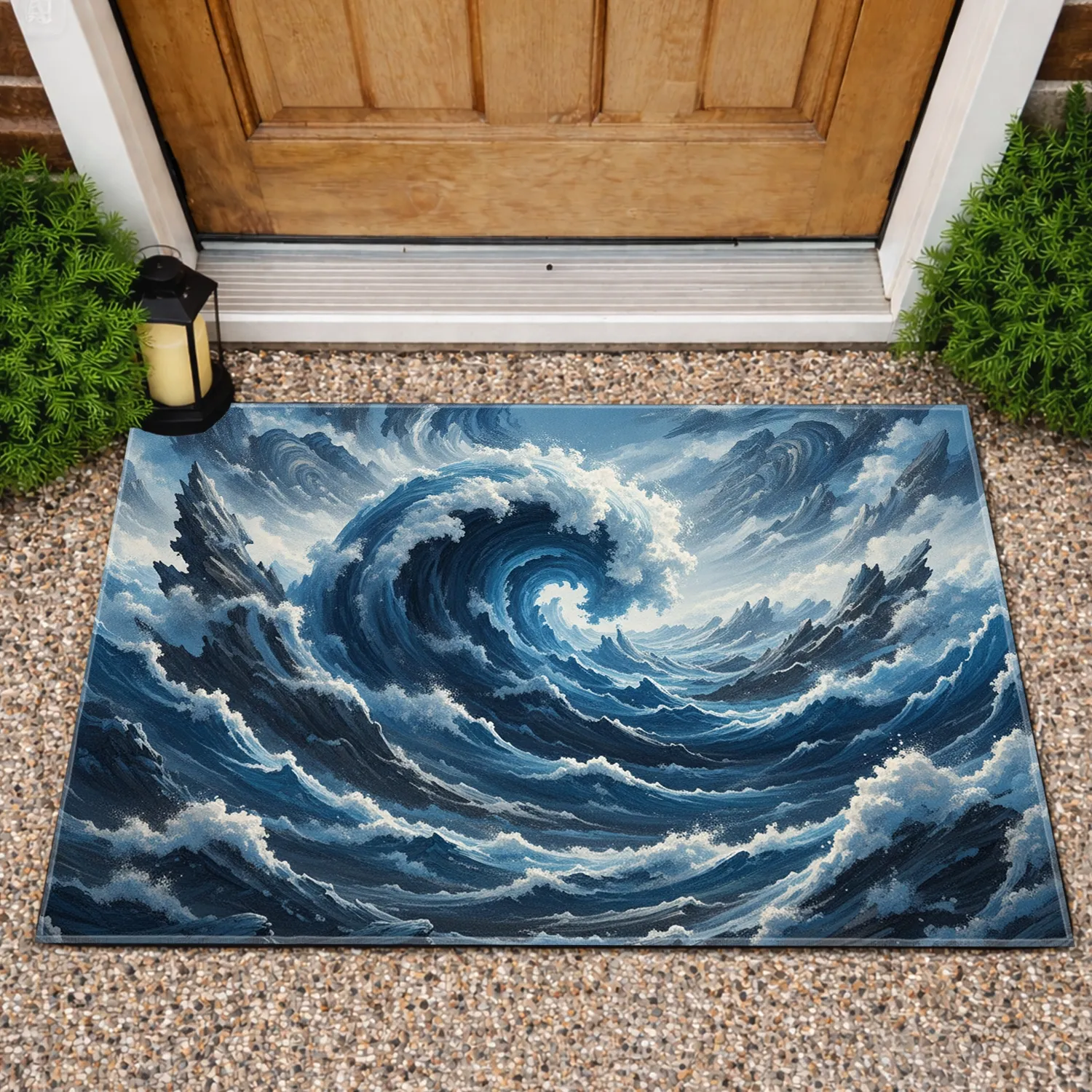 Ocean Waves Geological Ice Formations - Home Decor Gift Doormat - 1