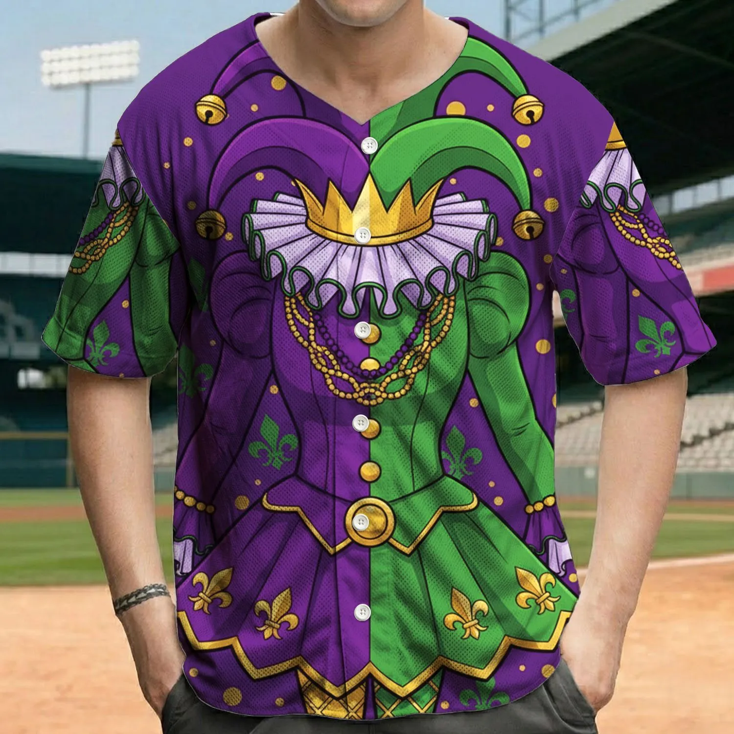 Jester Costume - Everyday Wear Gift Baseball Jersey - 1