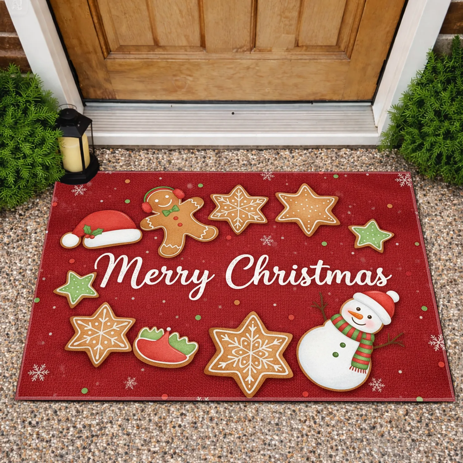 Merry Christmas Gingerbread Cookies - Christmas Home Decor Doormat - 1