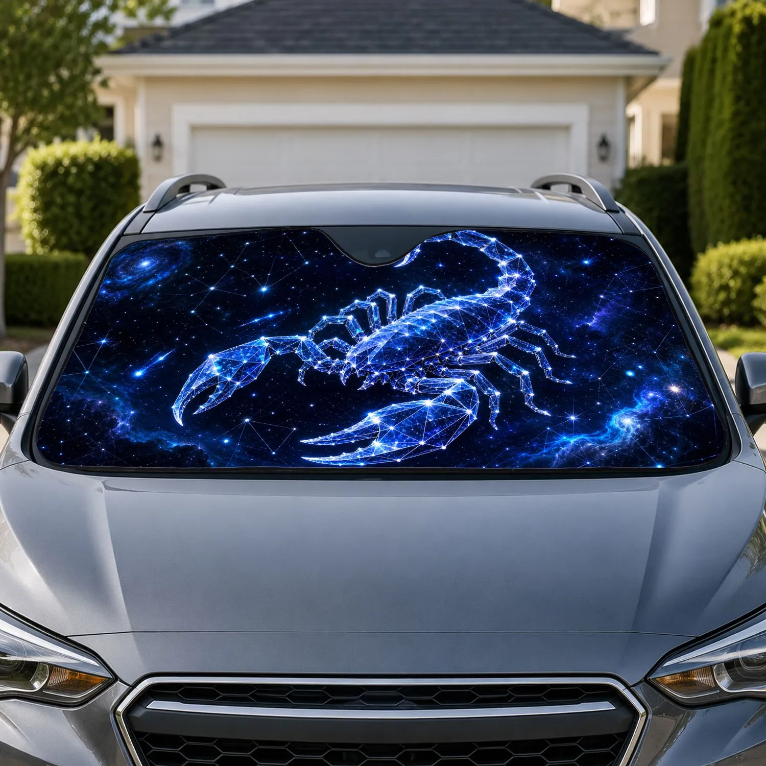 Celestial Scorpio Constellation Zodiac Galaxy Decor For Astrology Fans And Night Drives Car Sunshade - 1