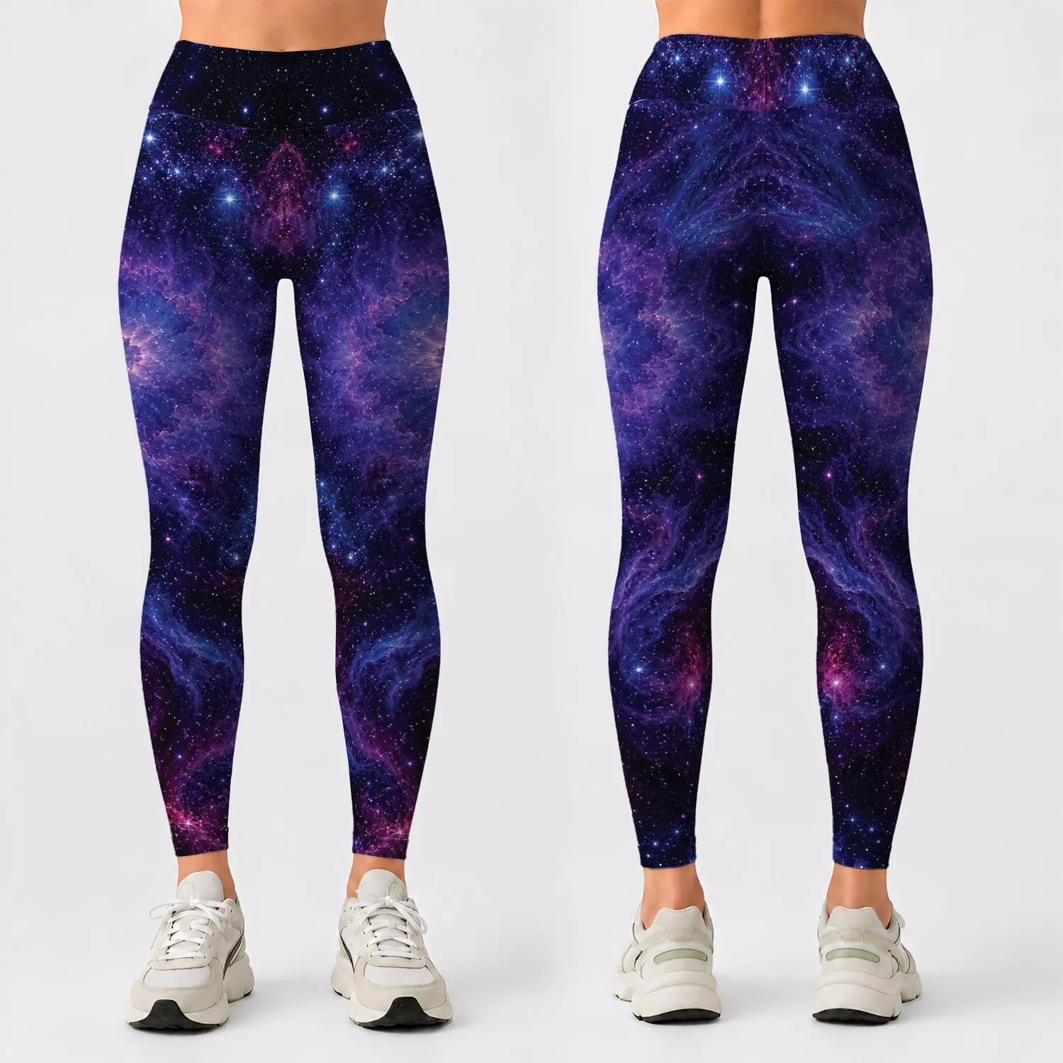 Deep Space Nebula Starfield For Yoga, Festival Nights And Futuristic Fashion Lovers Leggings - 1