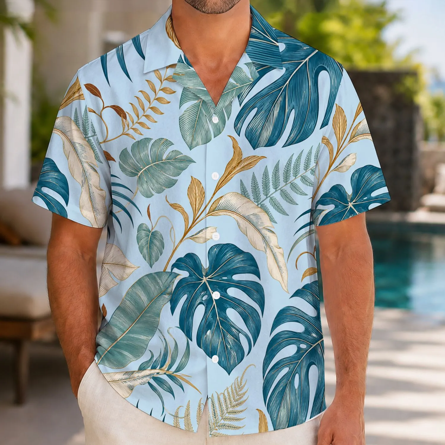 Vintage Tropical Botanical Leaves For Resort Vacations, Beach Parties And Cruise Travelers Hawaiian Shirt - 1