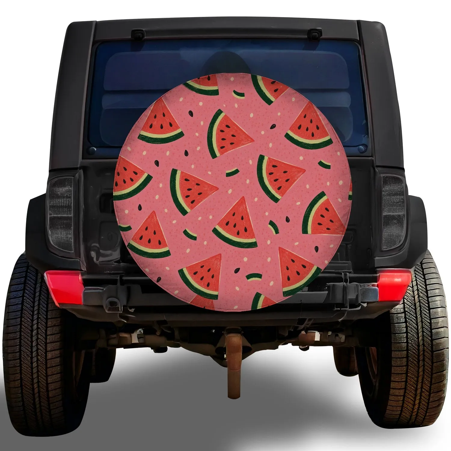 Colorful Watermelon Slices for Outdoor Summer Road Trips and Beach Camping Adventures Spare Tire Cover - 1