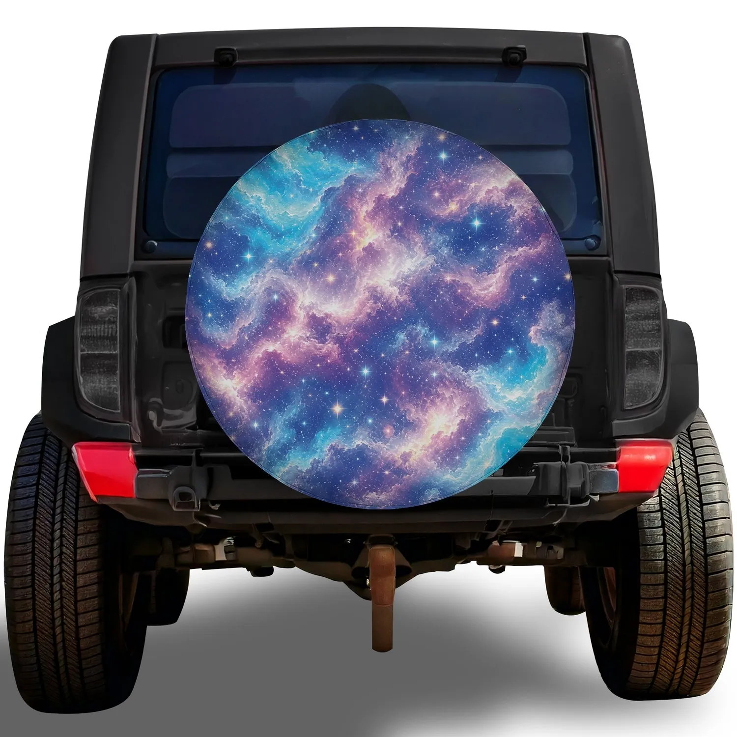 Luminous Pastel Celestial Nebula Galaxy for Dreamy Road Trips and Cosmic Star Lovers Spare Tire Cover - 1