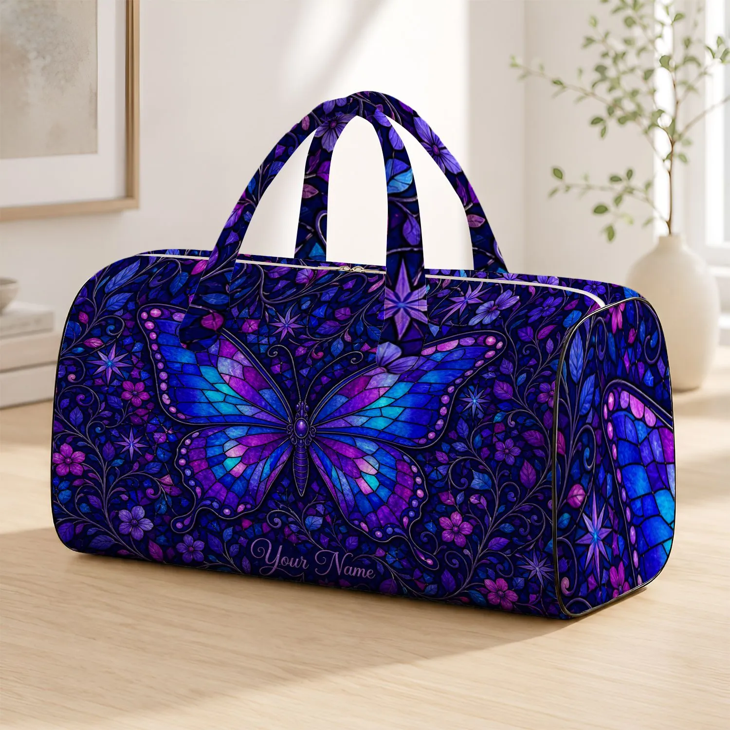 Butterfly Travel Style For Garden Lovers, Getaways, And Special Gift Giving Quilted Weekend Bag - 1