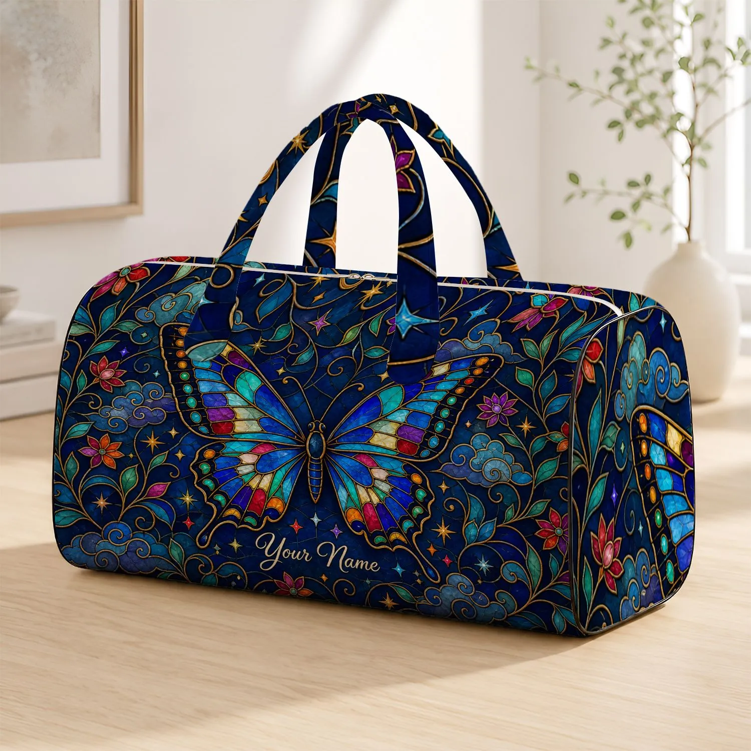 Swallowtail Butterfly For Luxe Getaways, Travel Lovers, And Gift Giving Quilted Weekend Bag - 1