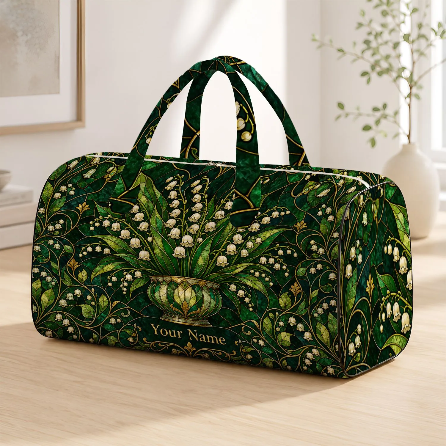Lily Of The Valley Bouquet Travel Gift For Botanical Garden Lovers Quilted Weekend Bag - 1