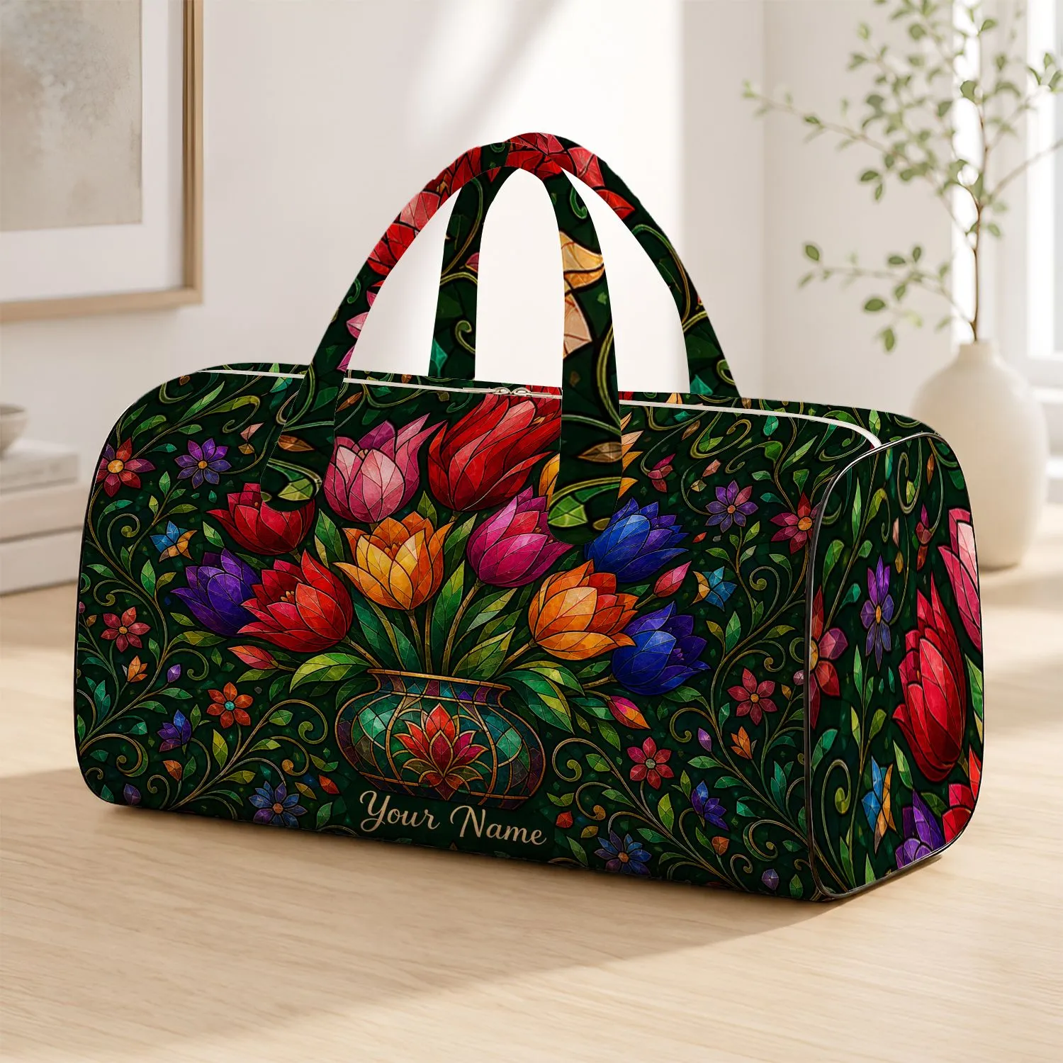 Tulip Bouquet Overnight Travel Essential For Spring Garden Lovers Quilted Weekend Bag - 1