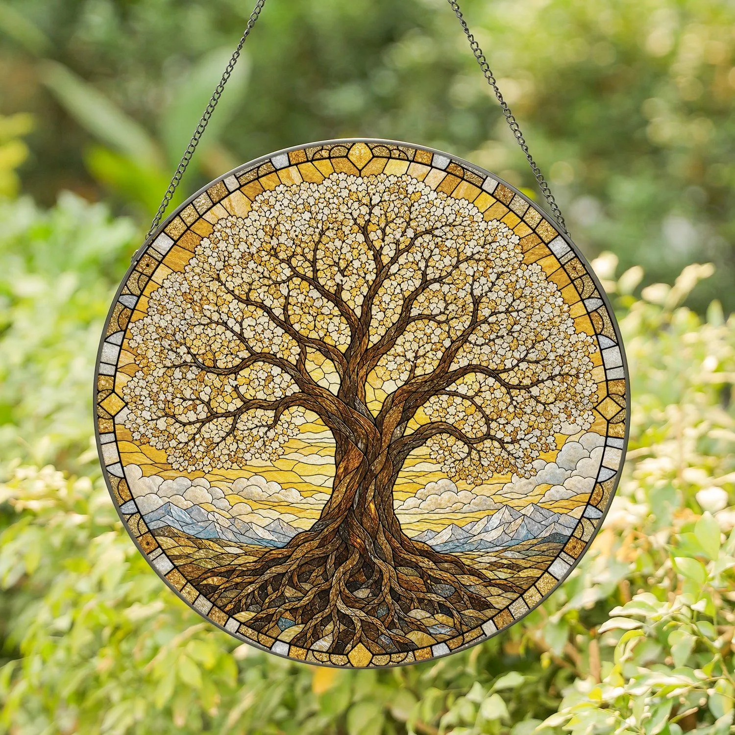 Stained Glass Tree Of Life Window Decor For Housewarming Gifts And Garden Lovers Stained Glass Suncatcher - 1