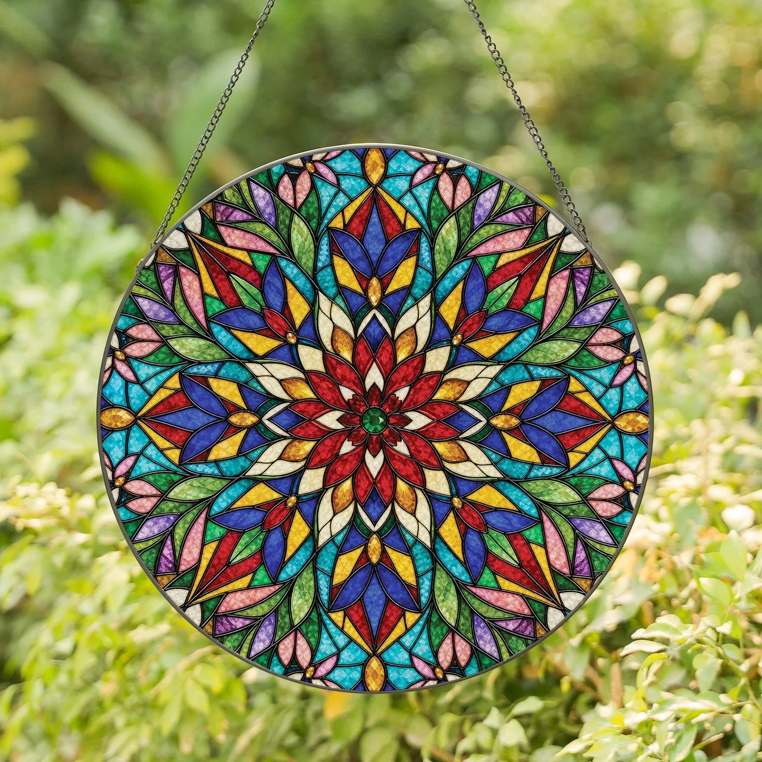Bohemian Stained Glass Starburst Window Decor For Colorful Homes And Housewarming Gifts Stained Glass Suncatcher - 1