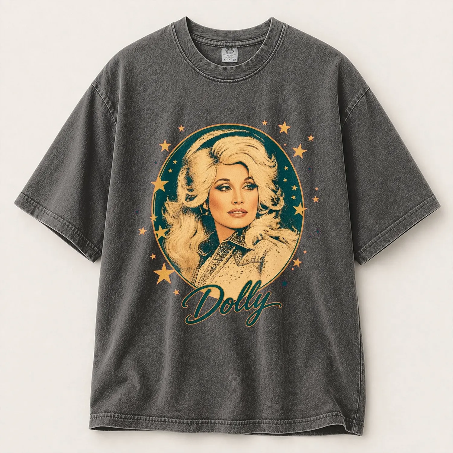 Dolly Parton Circular Star Portrait For Country Music Concerts And Vintage Fan Gifts T-Shirt - 1