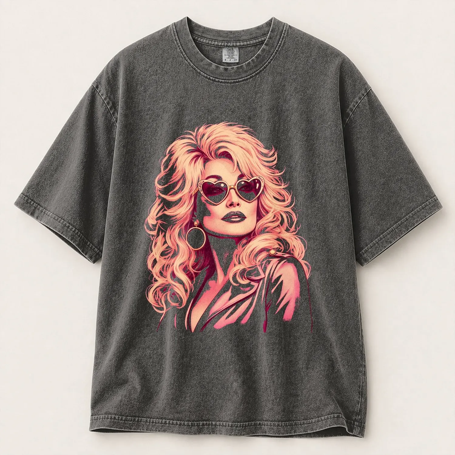 Dolly Parton Heart Sunglasses Portrait For Country Concerts And Weekend Music Fans T-Shirt - 1