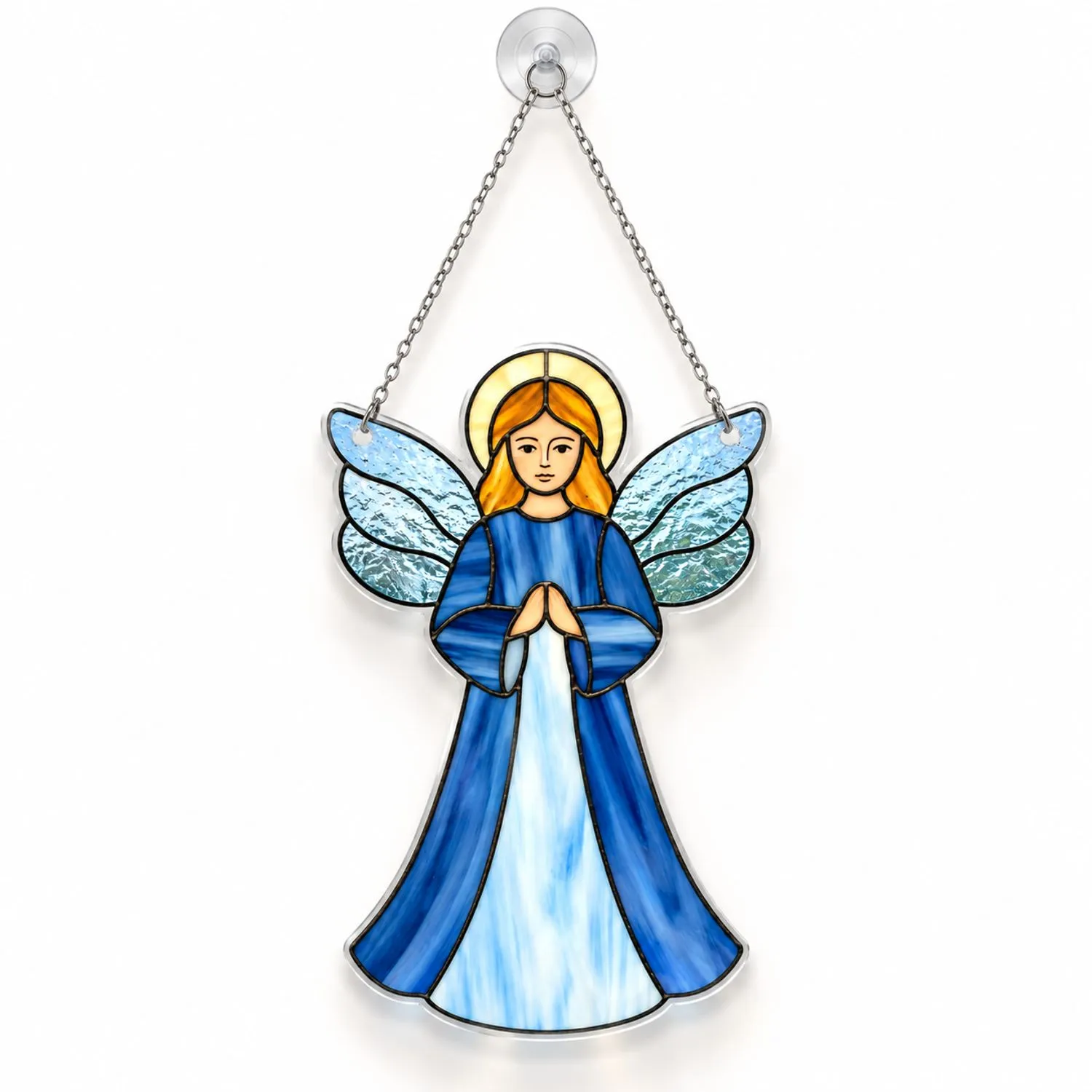 Praying Angel Memorial Gift for Faithful Home Decor and Remembrance Keepsake for Loved Ones Custom Shape Window Hanging Acrylic Ornament - 1