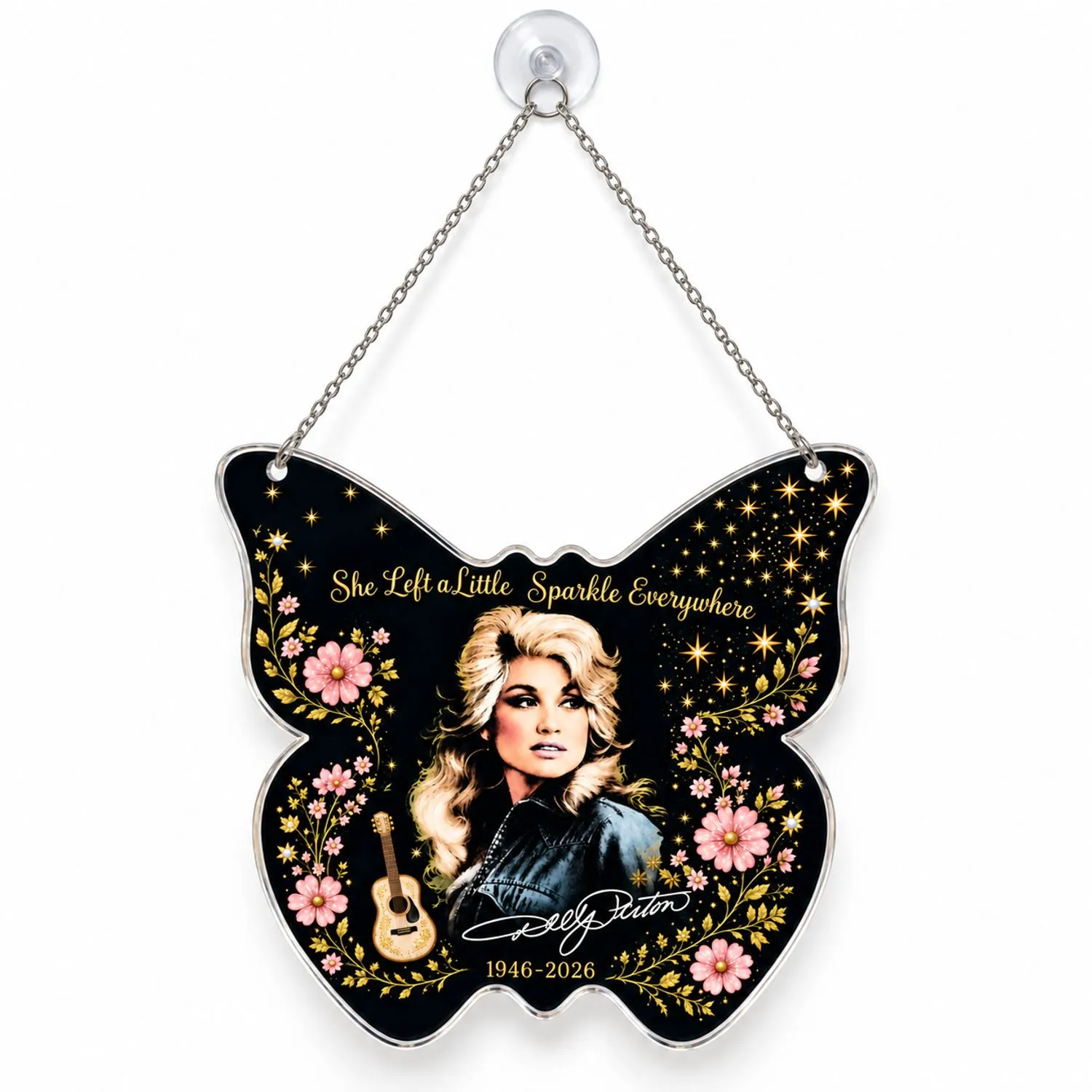 Dolly Parton Memorial Keepsake for Music Lovers and Honoring Her Musical Legacy Always Custom Shape Window Hanging Acrylic Ornament - 1