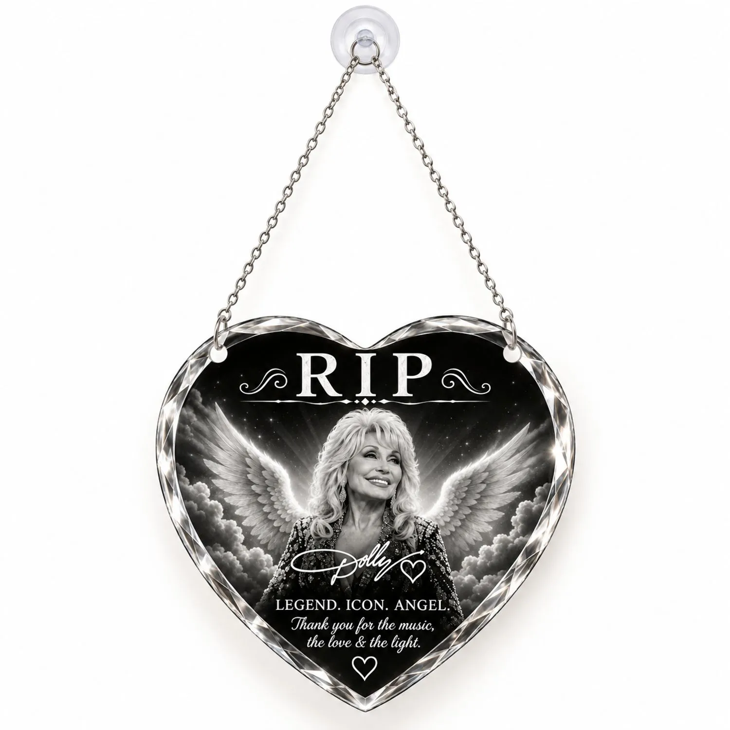 Dolly Parton Memorial Keepsake For Country Music Fans And In Loving Memory Tributes Custom Shape Window Hanging Acrylic Ornament - 1