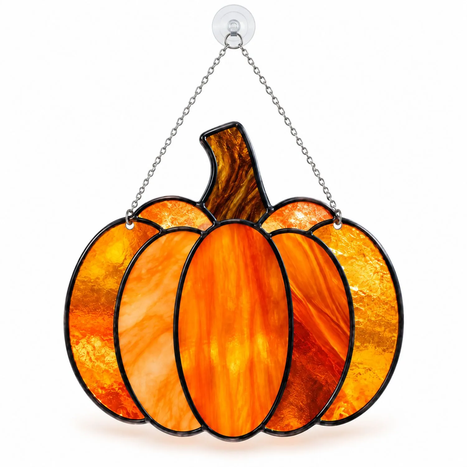 Pumpkin Stained Glass Fall Window Decor For Autumn Home Styling And Seasonal Gifting Custom Shape Window Hanging Acrylic Ornament - 1