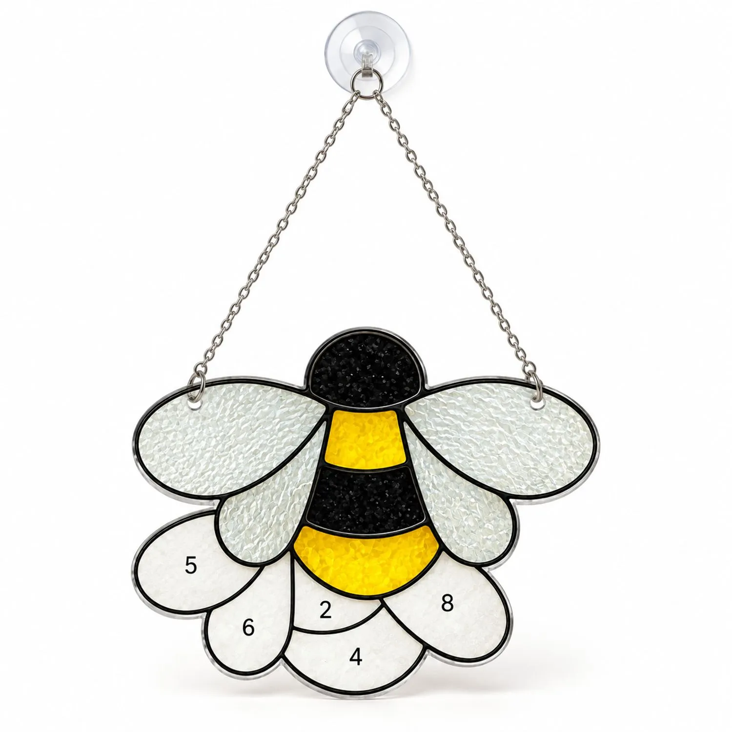 Bee Stained Glass Sun Catcher Gift for Garden Lovers and Nature Lovers Home Decor Custom Shape Window Hanging Acrylic Ornament - 1