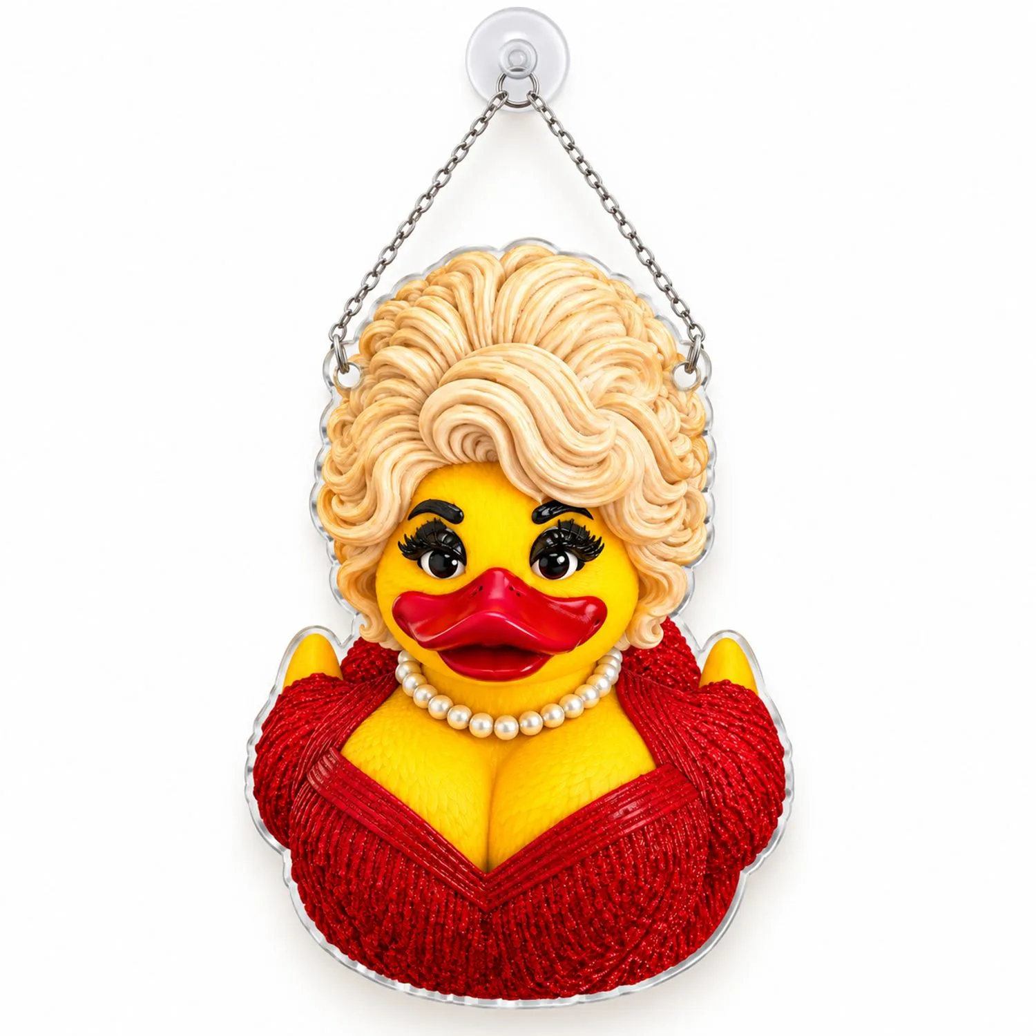 Blonde Duck Singer Gift For Country Music Fans, Holiday Decor And Stocking Stuffer Custom Shape Window Hanging Acrylic Ornament - 1