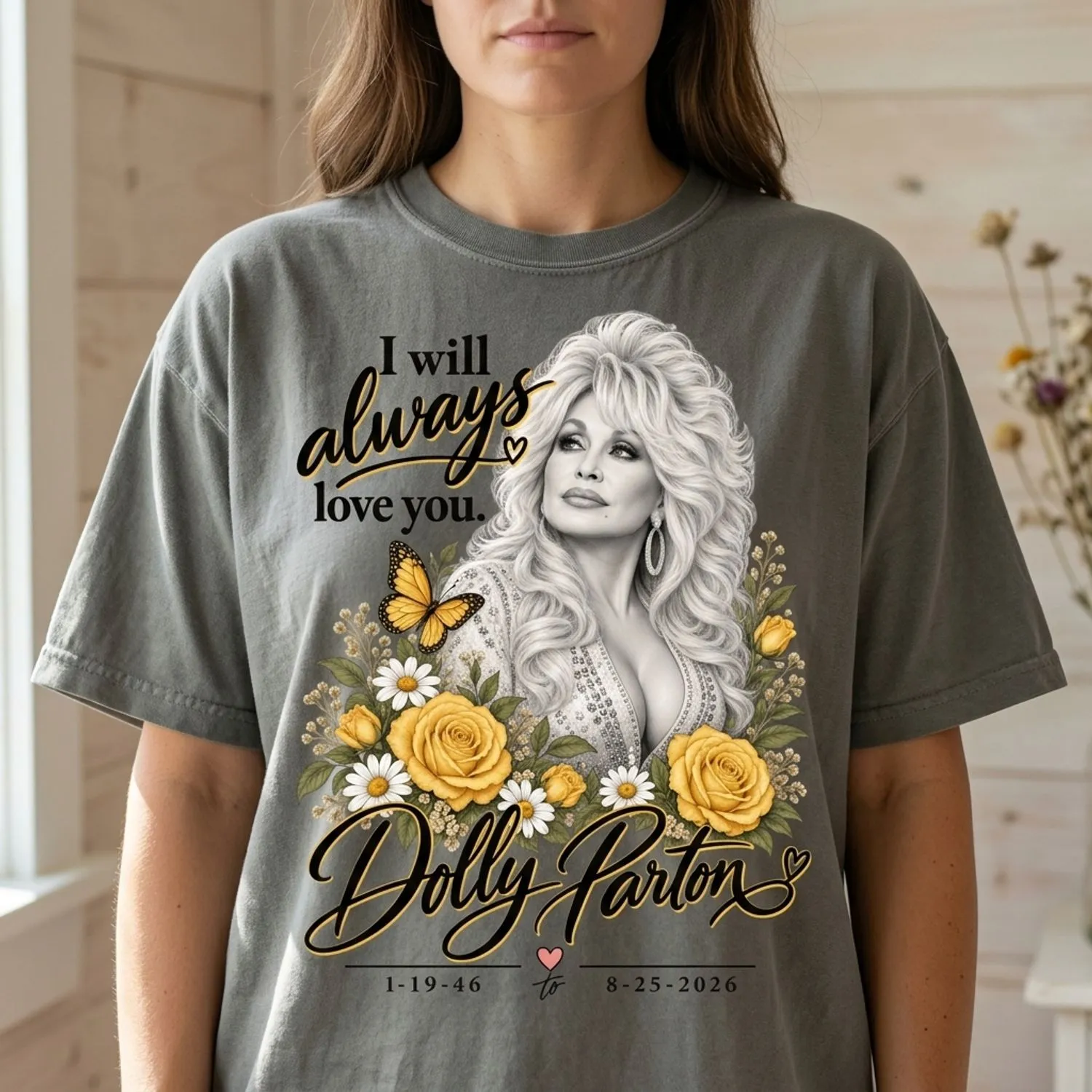 T-Shirt Dolly Parton Memorial Tribute, I Will Always Love You Country Music Fan Gift - 1