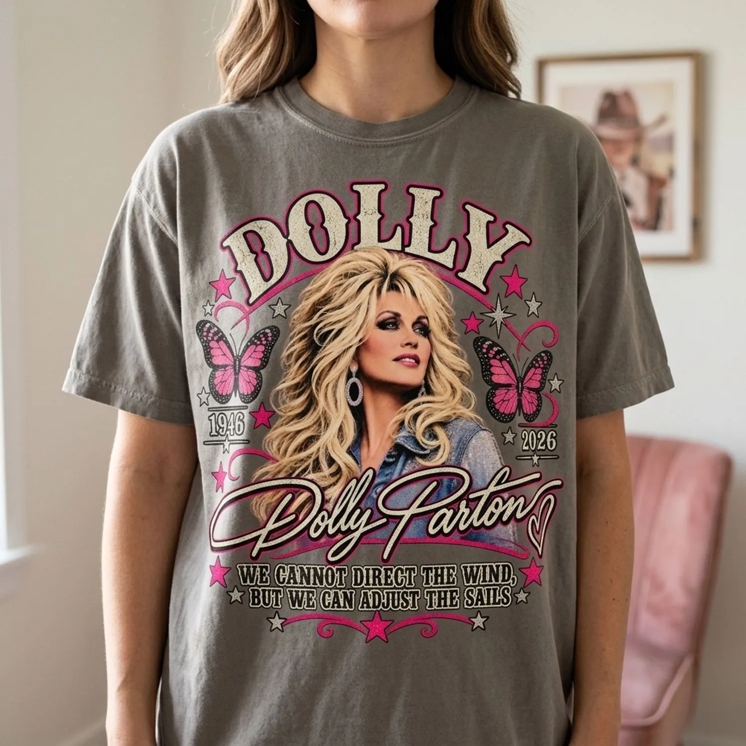 Dolly Parton Tribute T-Shirt, 1946-2026 Country Legend Remembrance Graphic Tee - 1