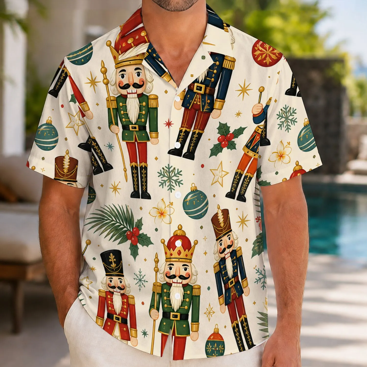 Retro Nutcracker Soldiers for Festive Holiday Gatherings and Christmas Celebrations Hawaiian Shirt - 1