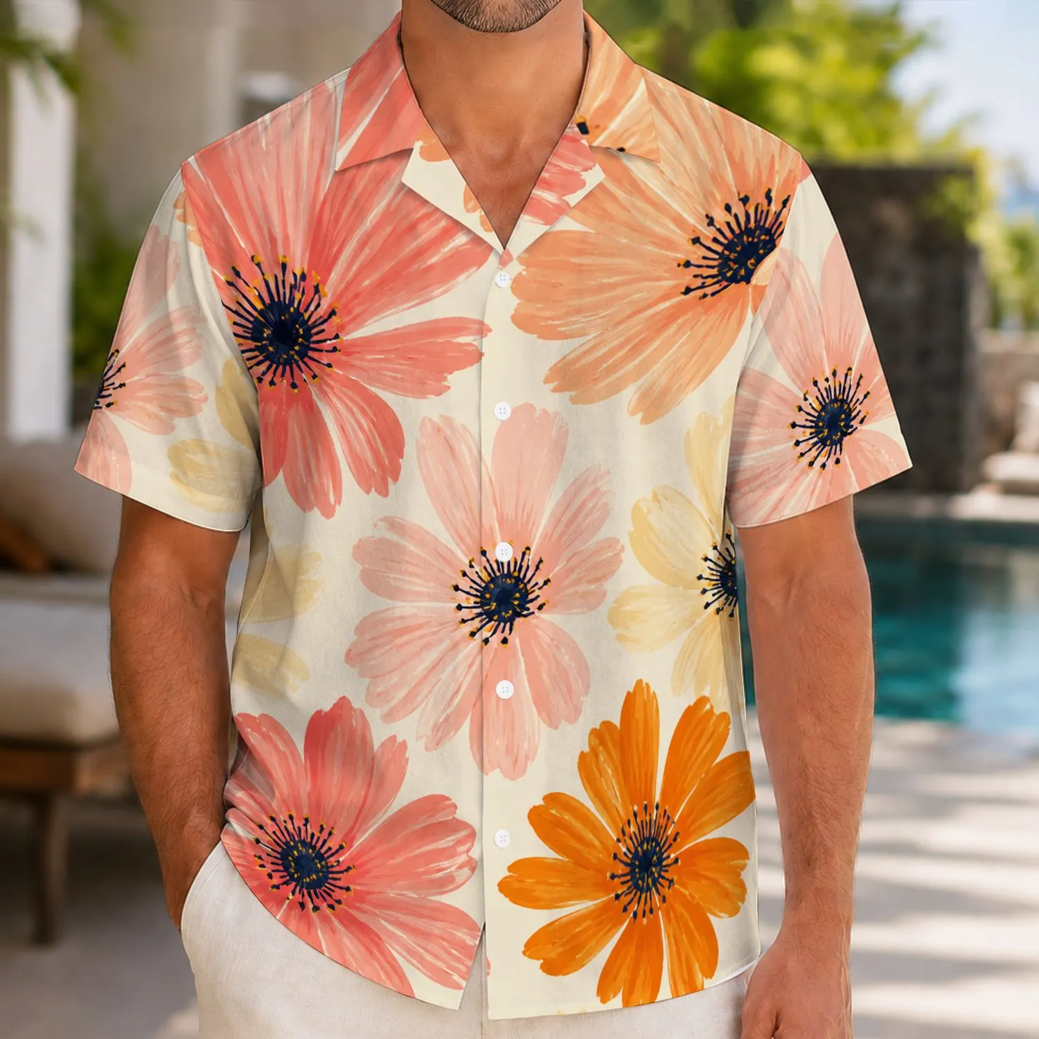 Coral Garden Blooms for Resort Getaways, Sunny Island Escapes, and Beach Holidays Hawaiian Shirt - 1