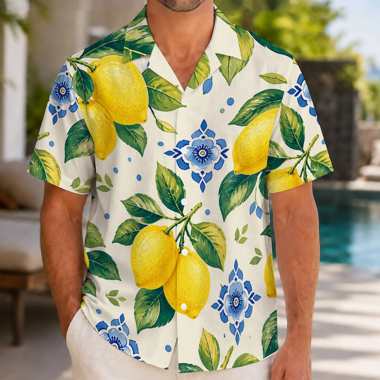 Lemon Grove Golf Couple Style For Sunny Resort Days And Matching His And Hers Wear Hawaiian Shirt - 1