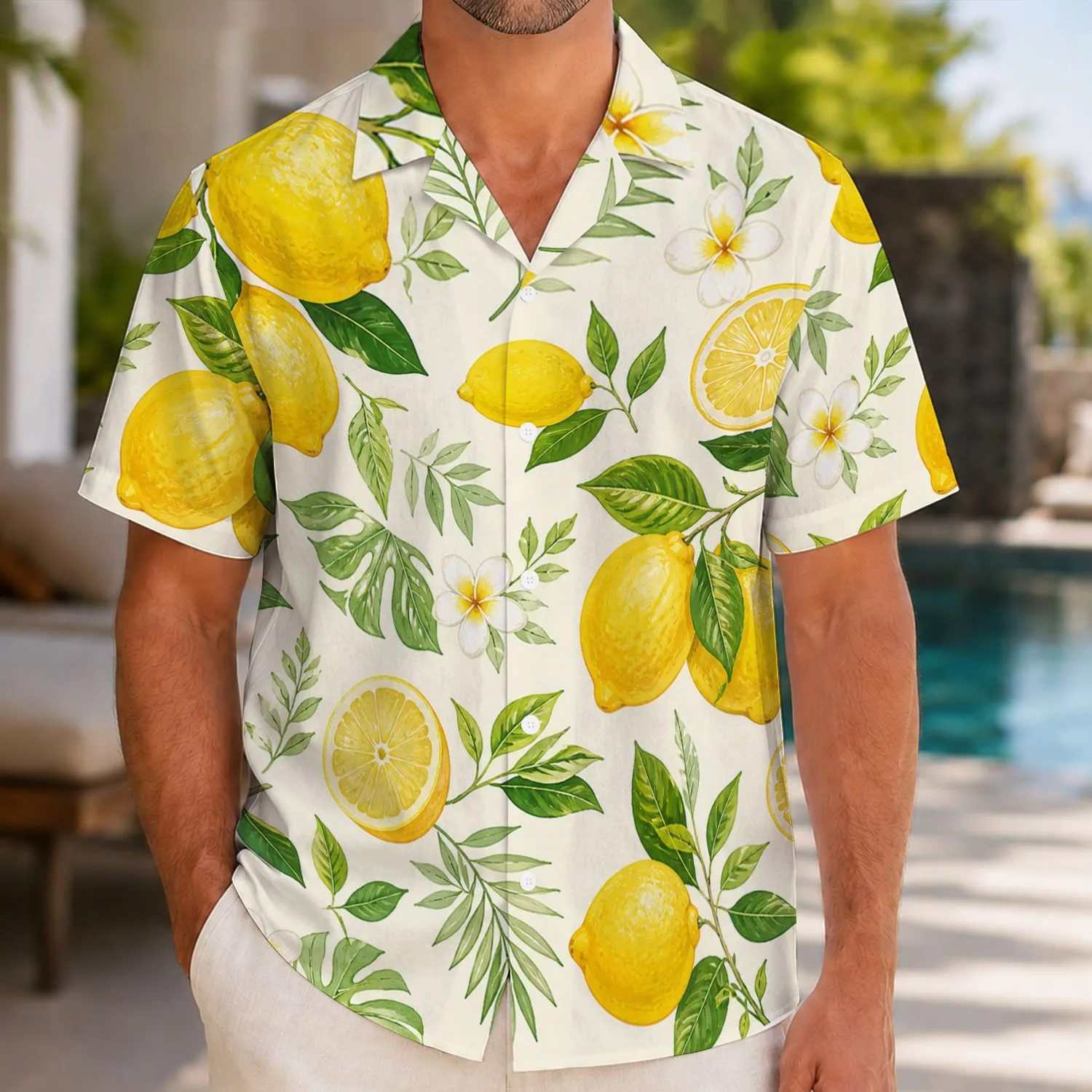Lemon Couple Vacation Outfit for Sunny Resort Travel and Summer Getaways Beach Days Hawaiian Shirt - 1