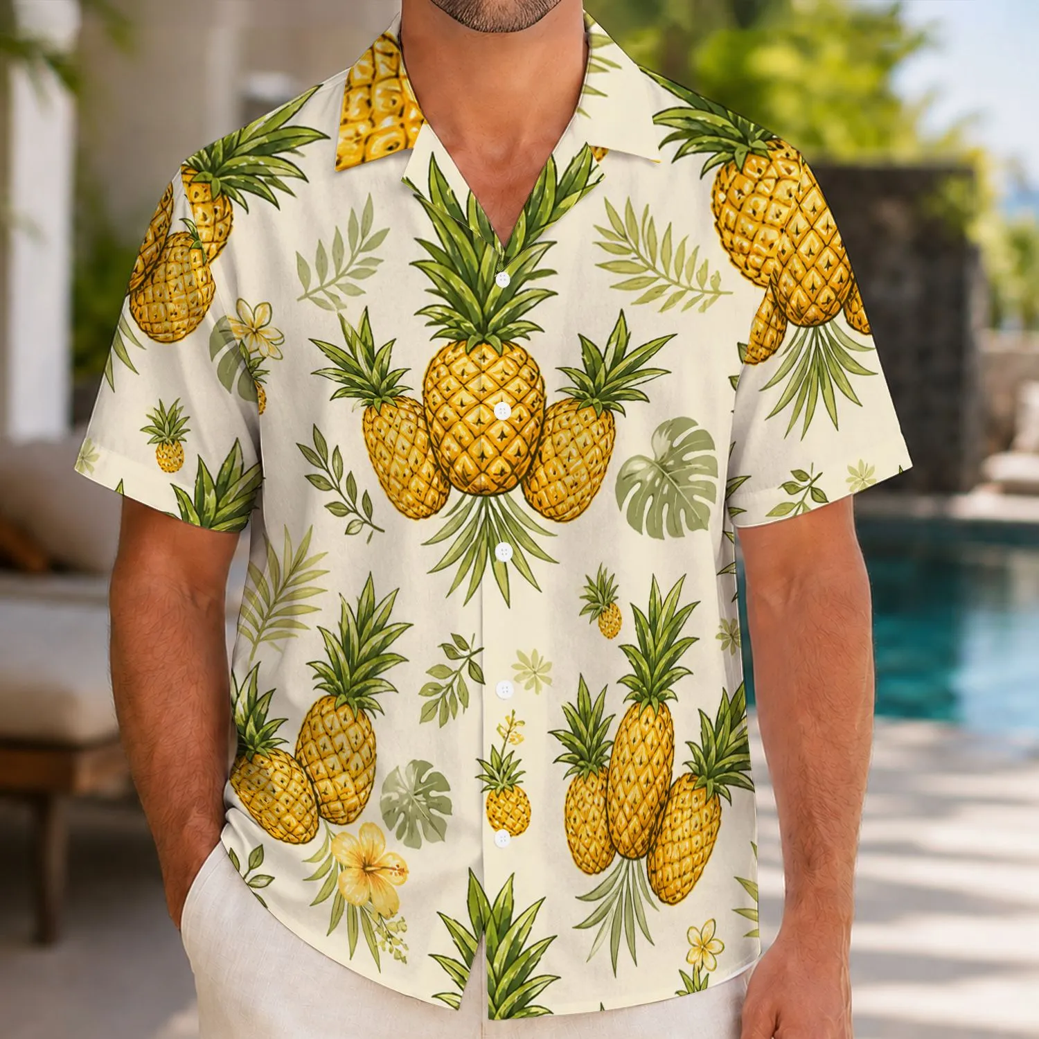 Pineapple Matching Father Son Outfit For Father's Day Tropical Family Vacation Gift Hawaiian Shirt - 1