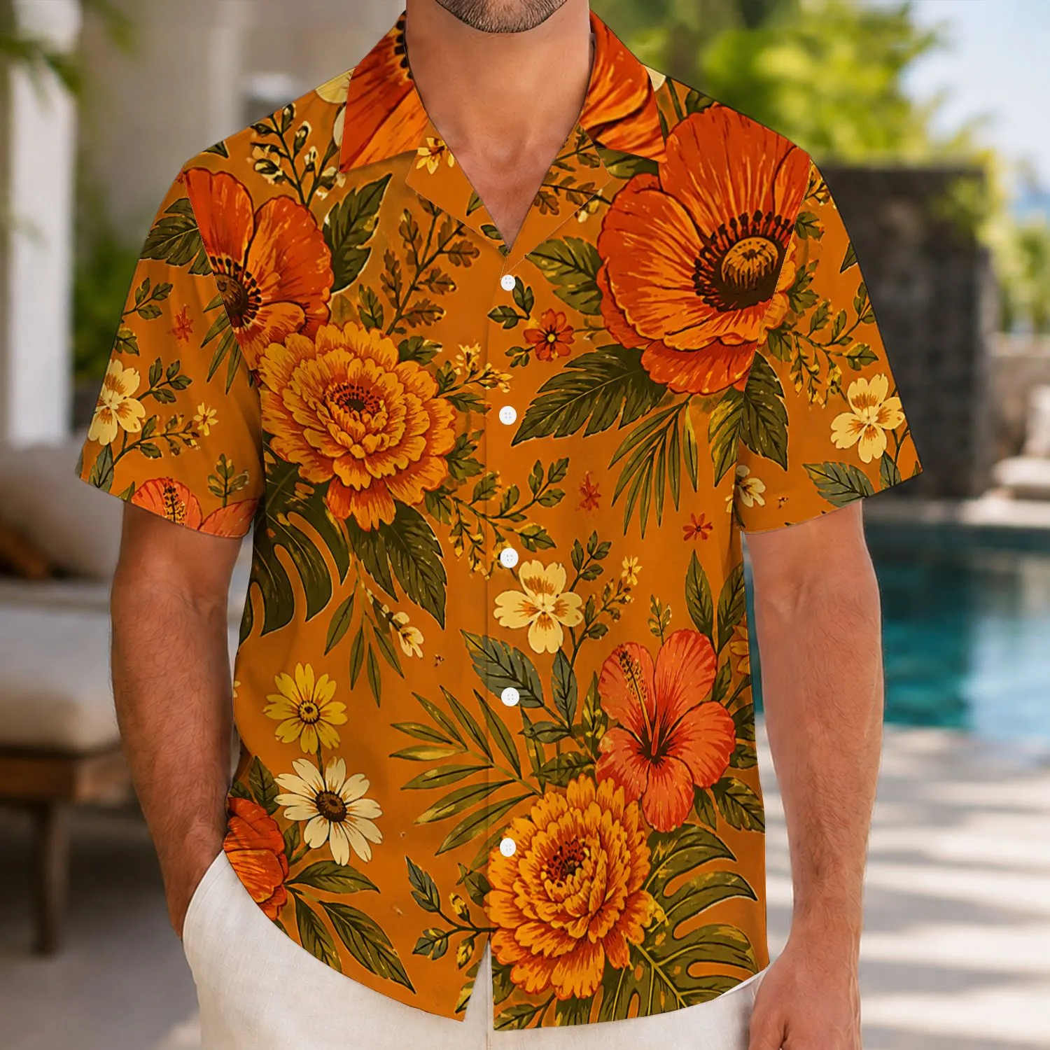 Retro Floral Couple Style For Beach Vacations, Island Getaways, And Resort Escapes Hawaiian Shirt - 1