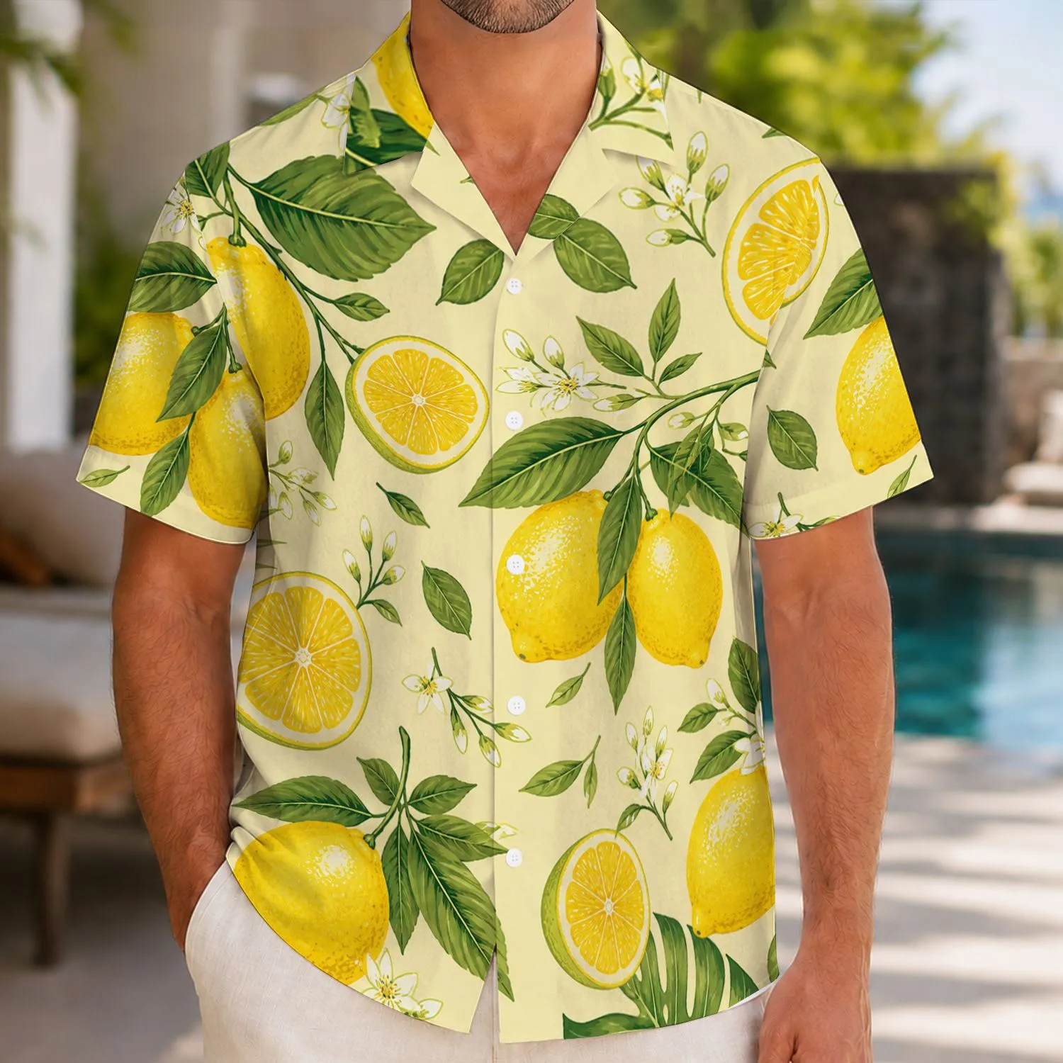 Bright Lemon Family Vacation Outfits For Mom Dad Kids At Tropical Summer Getaways Hawaiian Shirt - 1