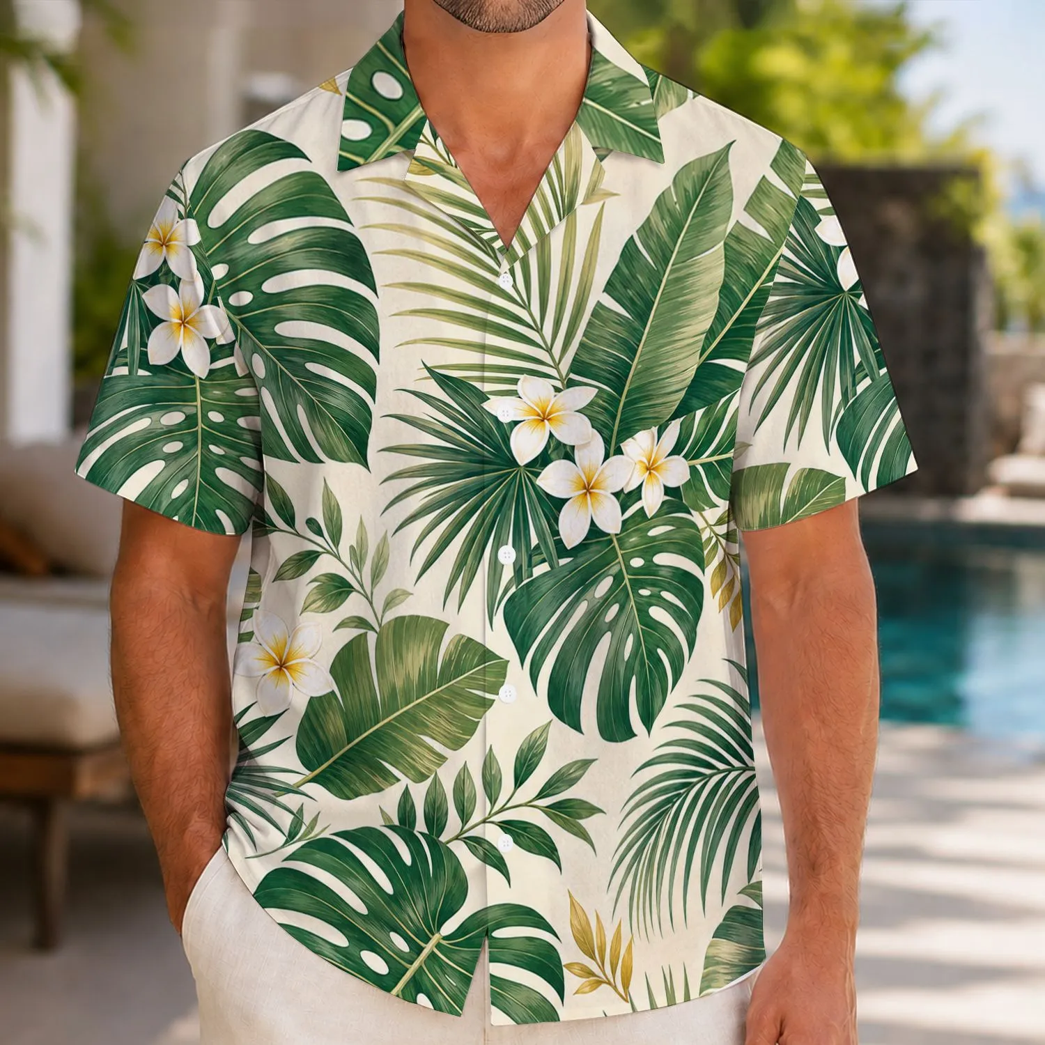 Tropical Leaf Couple Matching Outfit For Resort Vacations And Summer Beach Travel Hawaiian Shirt - 1