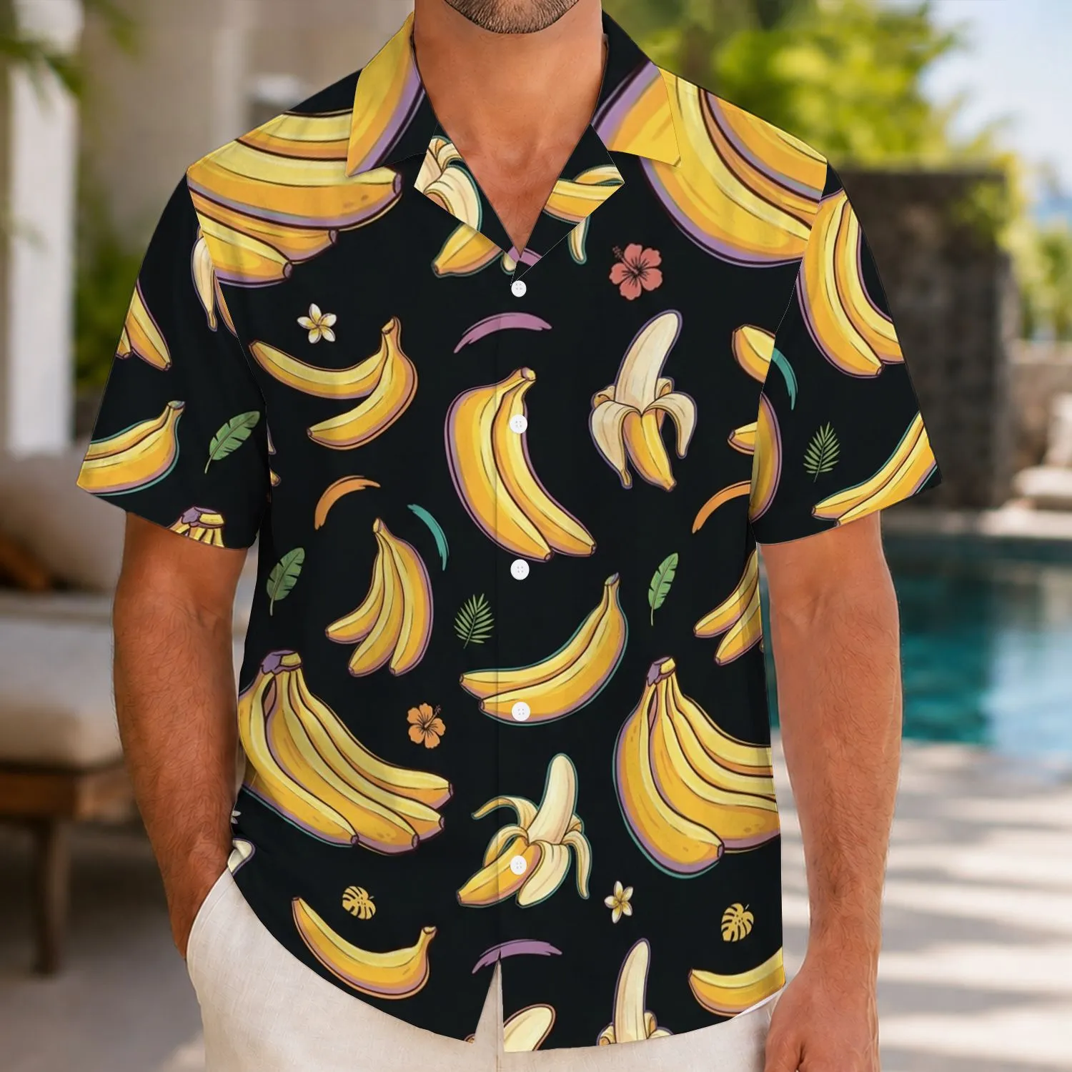Playful Banana Fruit Motifs For Tropical Vacations, Beach Parties, And Summer Getaways Hawaiian Shirt - 1